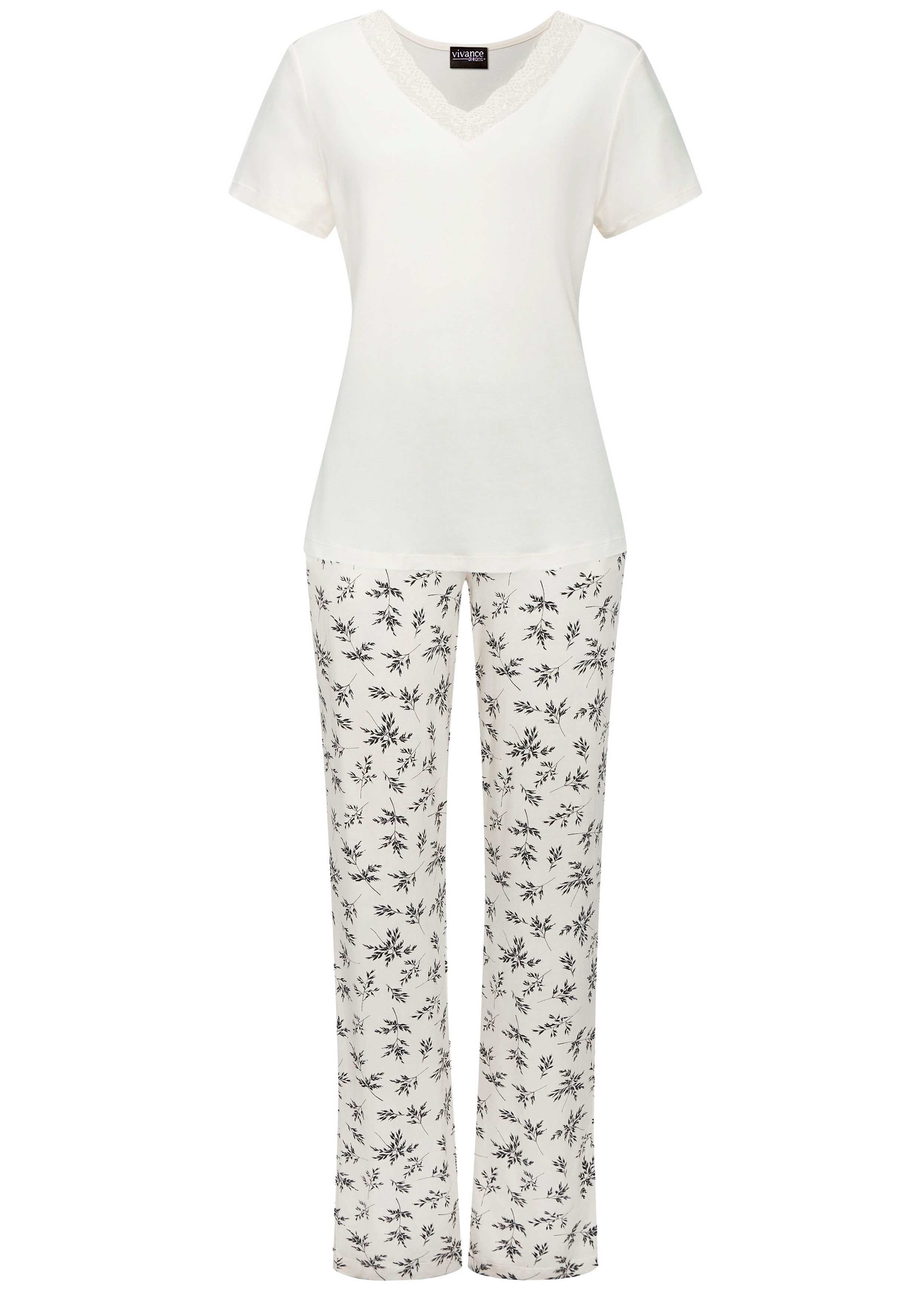 Vivance Dreams Pyjama (Set, 2 tlg) mit süßem Blumen-Print. € 44,99