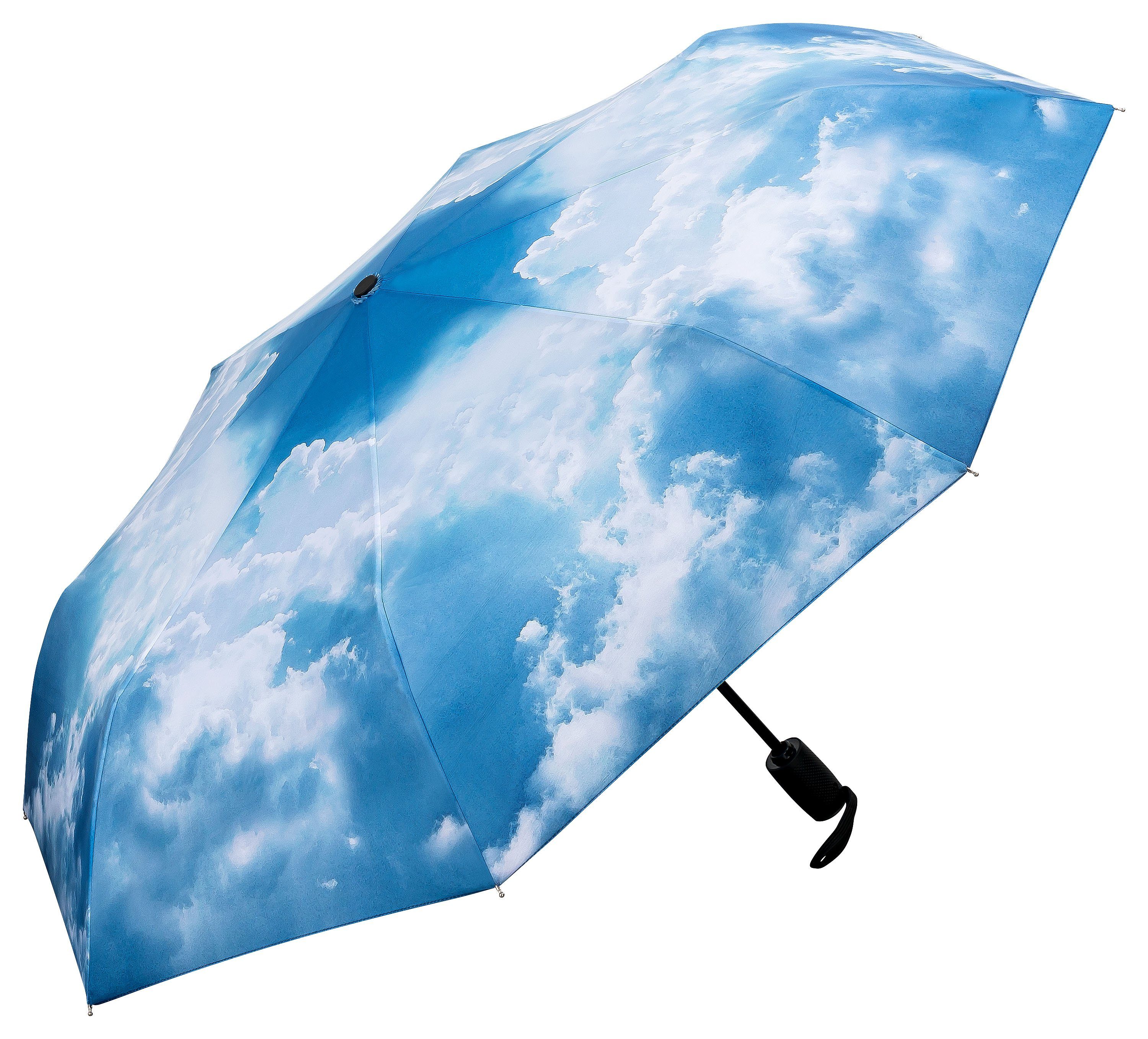 von Lilienfeld Taschenregenschirm Motivschirm Wolken Hamburger Himmel Leicht Motiv Auf-und-Zu, leicht