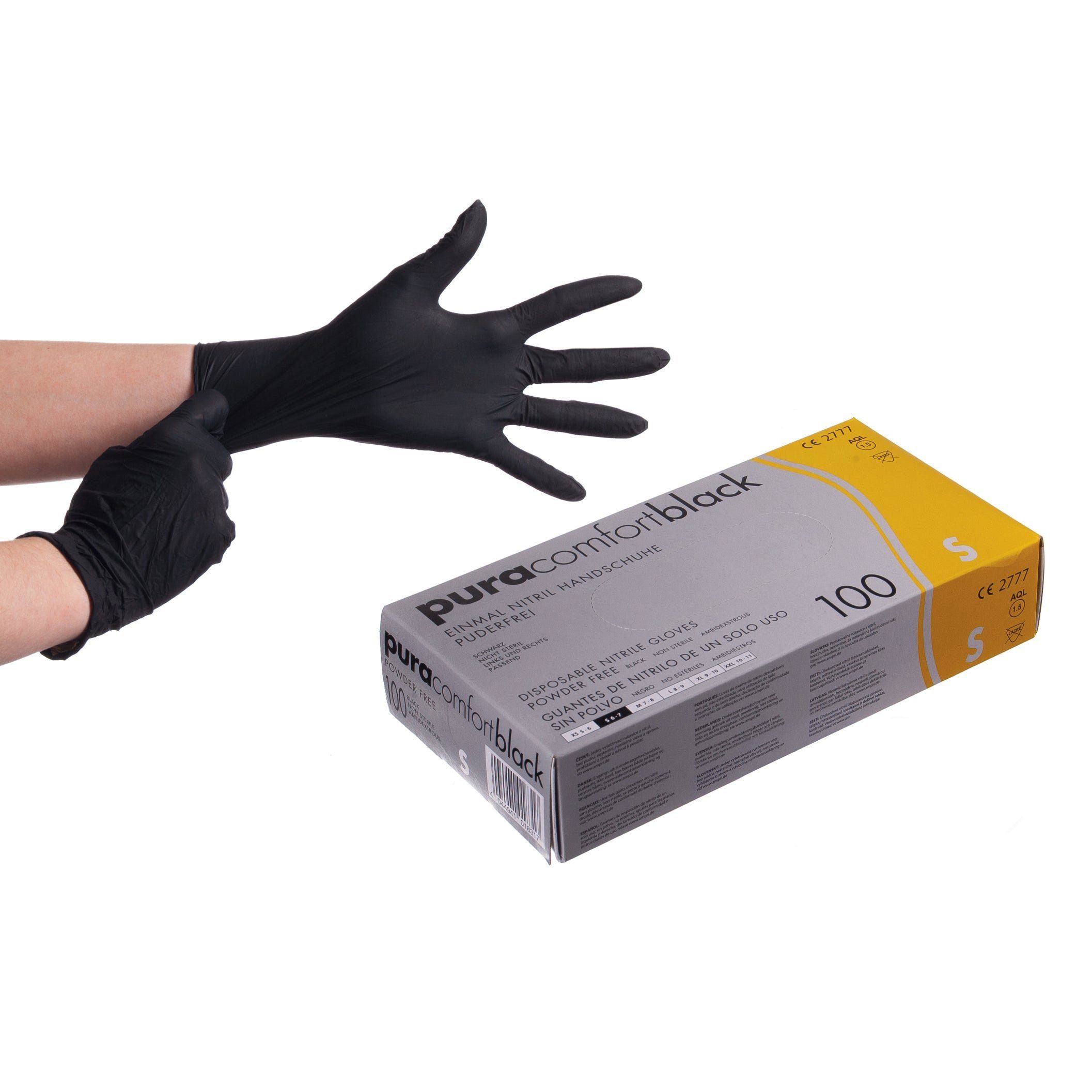 Nitril-Einweghandschuhe GRIP BLACK – Hautschutz Pro DE