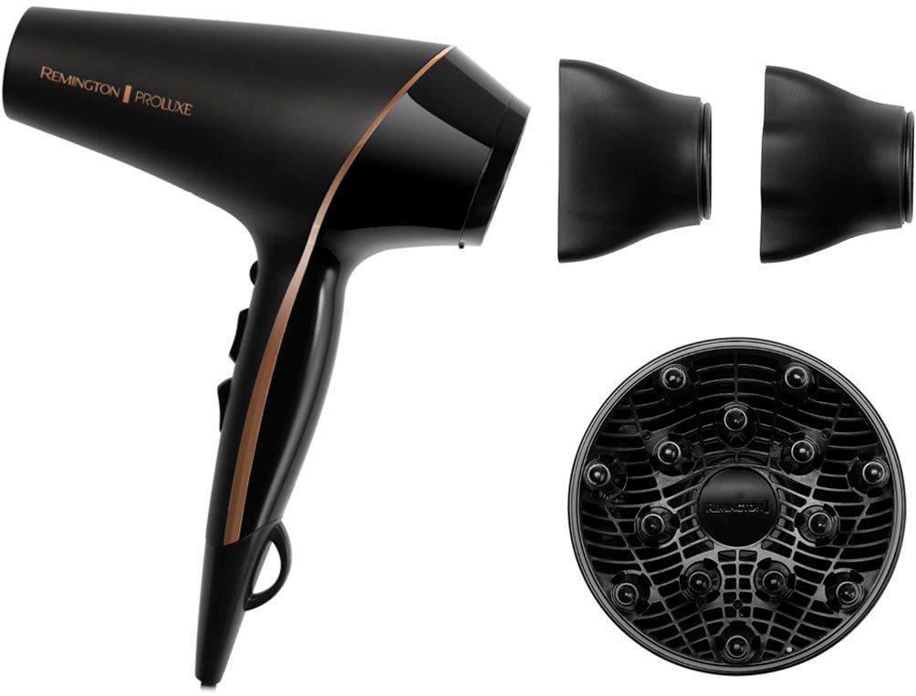 Remington Haartrockner PROluxe Midnight Edition (AC9140B), 2400 W, Profi, mit Ionenpflege, OPTIheat-Technologie und langlebigem AC-Motor