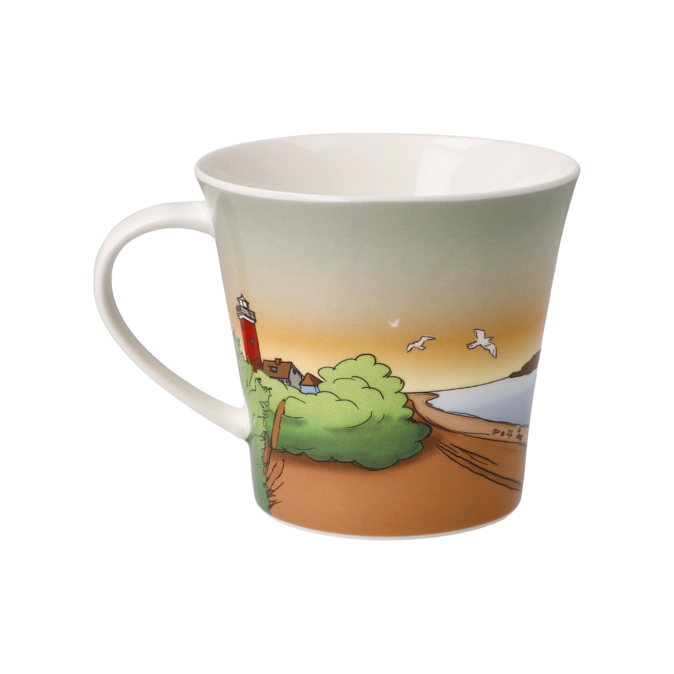 Goebel Tasse Scandic Home, Porzellan, Spülmaschinengeeignet, Mehrfarbig, Seeblick, H: 9.5cm
