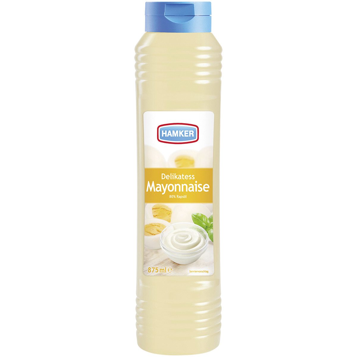 HAMKER Saucen, Hamker Deli Mayonnaise 80 Prozent cremig mild im Geschmack 875ml