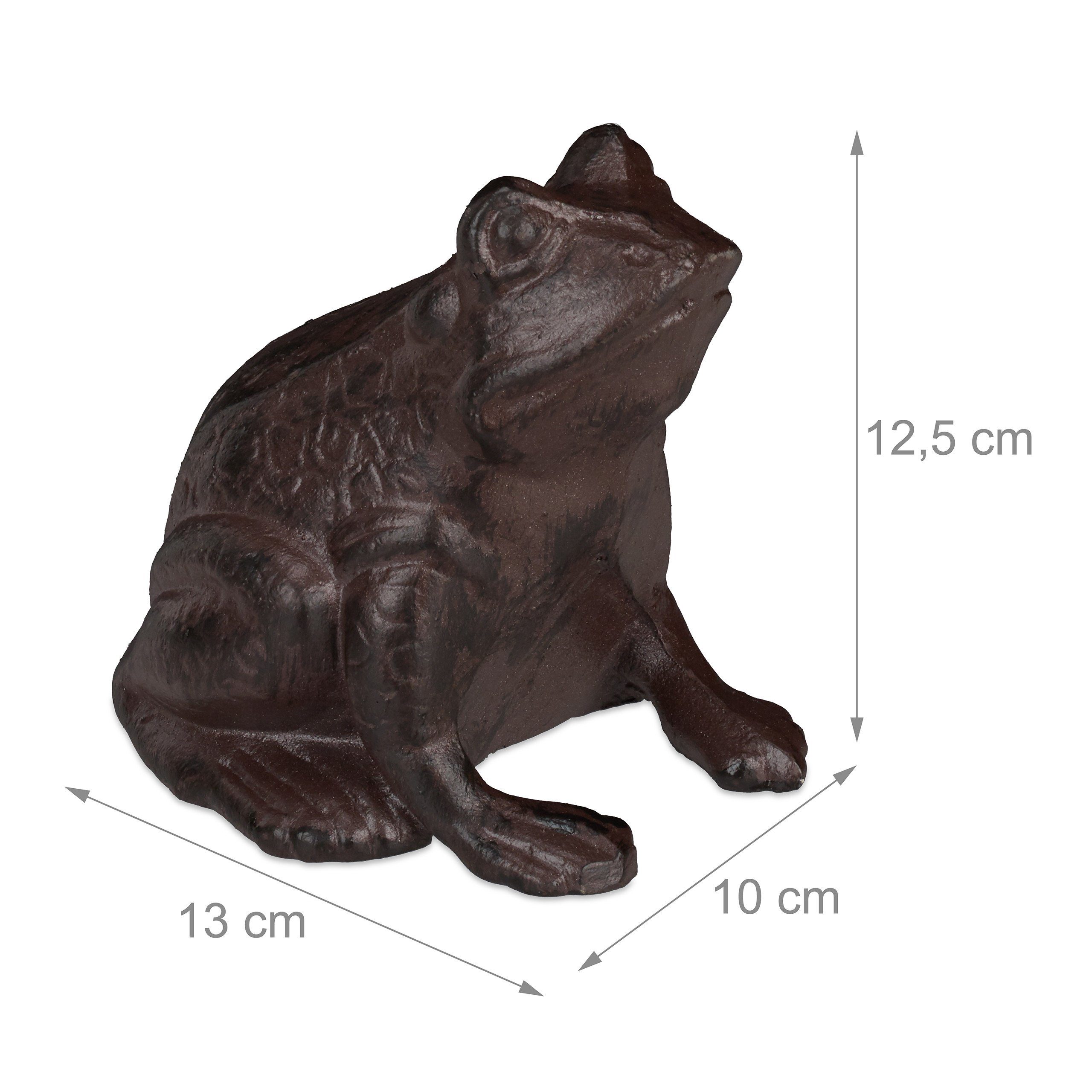 Gartenfigur relaxdays Gartenfigur Frosch x 2 antik