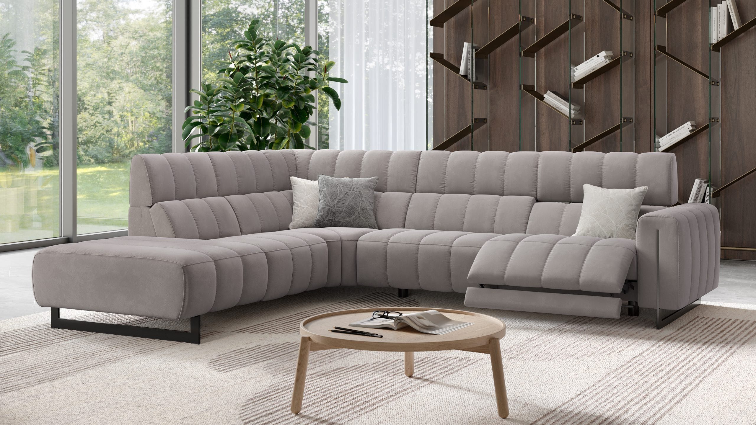 Sofanella Wohnlandschaft Stoff VENETO, Wohnlandschaft, Ecksofa, Sofalandschaft, XXL Sofa, Stoff Sofas