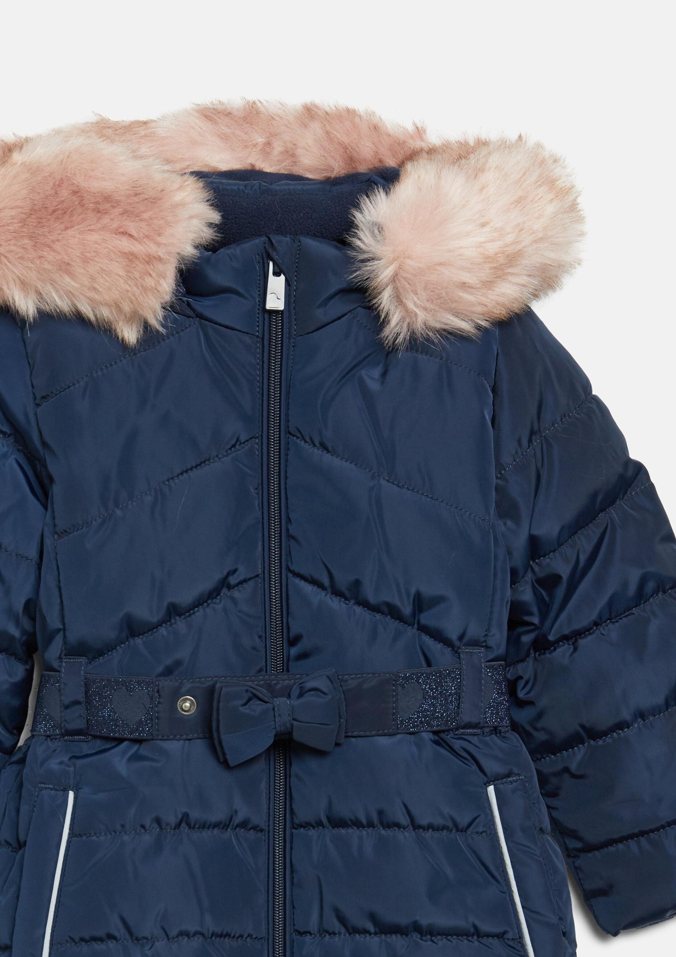 s.Oliver Winterjacke Outdoor-Mantel Wetterfester Steppmantel mit abnehmbarer Kapuze – Bild 4 von 4