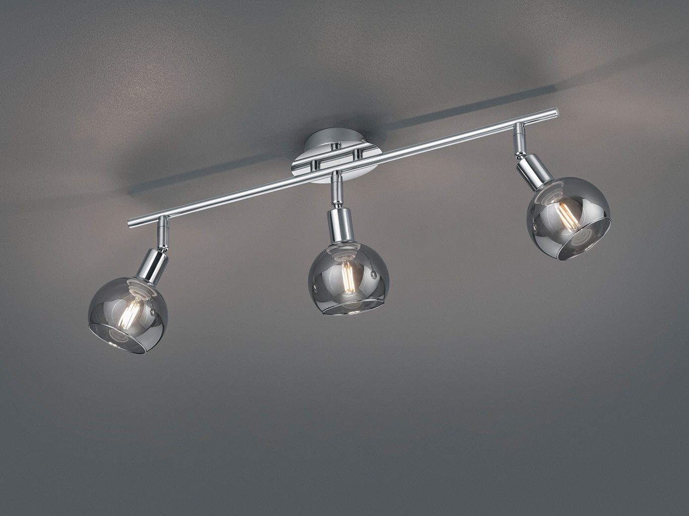 Deckenlampe Design LED Deckenleuchte Leuchte Glas Deckenstrahler Chrom Lampe NEU 