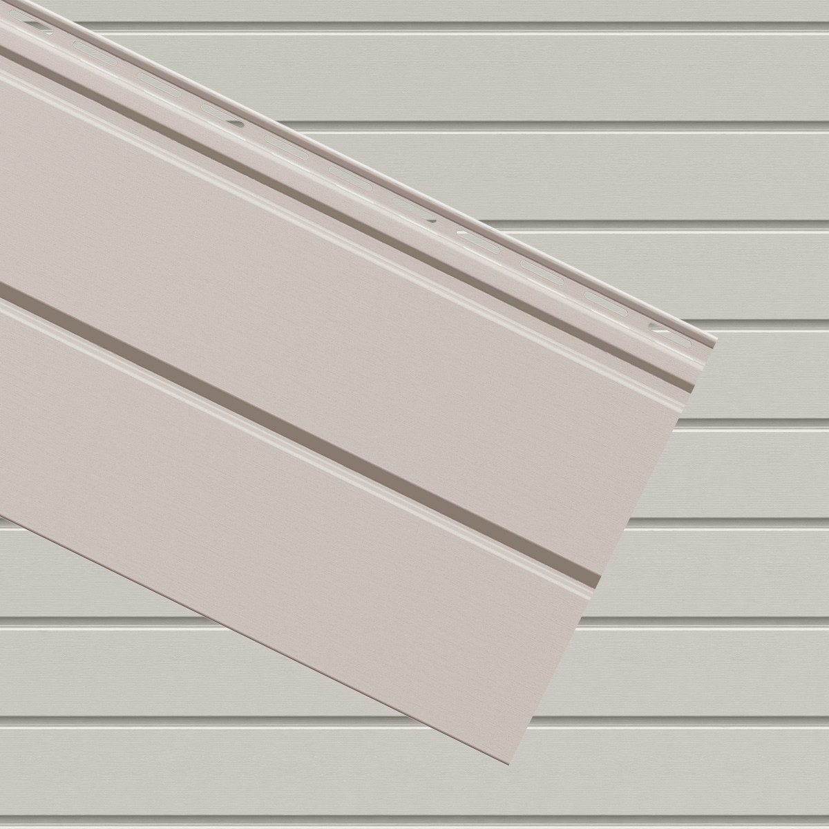 VILO Verkleidungspaneel Canadian Siding SV-05 Rundprofil 2-Brett 3,0m St. 0,75qm hellgrau, BxL: 28,5x300 cm, 0,85 qm, (Stückweise 1 Paneel, 0,85 qm) 2-lagig, solide Beständigkeit, pflegeleicht, abwaschbar, Leichtgewicht