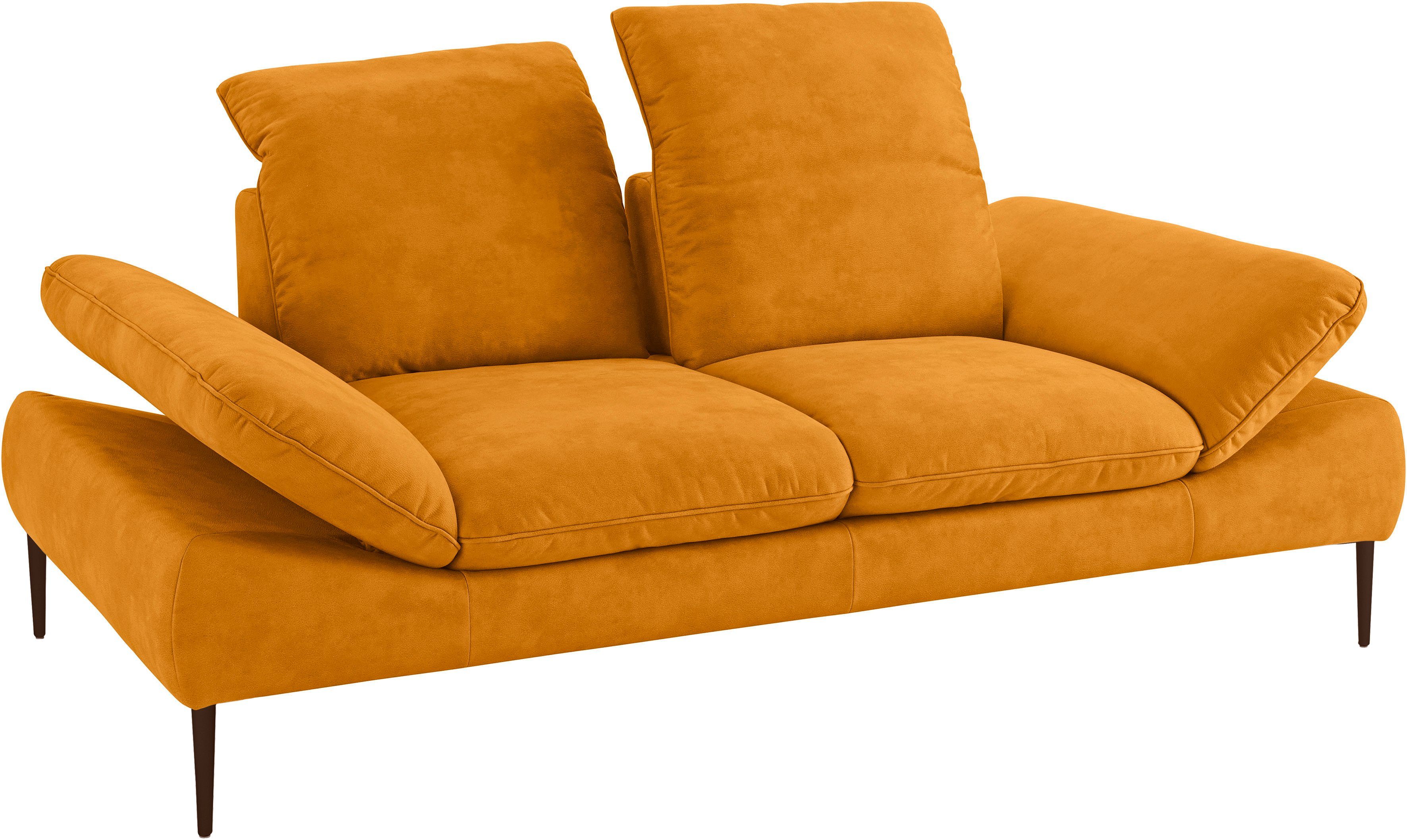 W.SCHILLIG 2-Sitzer enjoy&MORE, Sitztiefenverstellung, Füße pulverbeschichtet, bronze cm Breite 202