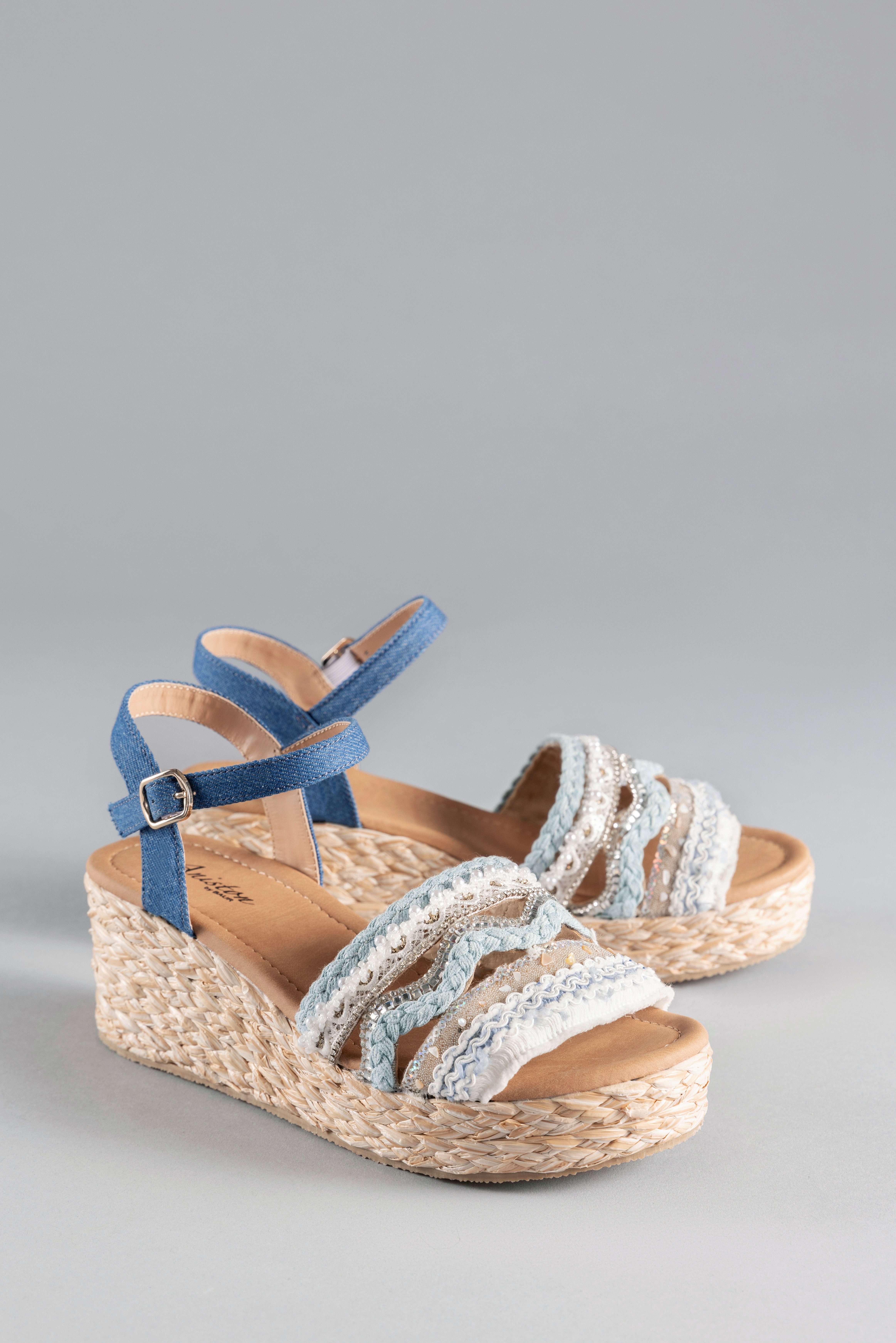 Aniston SHOES Keilsandalette, Sandale, Sommerschuh, Pailletten - NEUE KOLLE günstig online kaufen