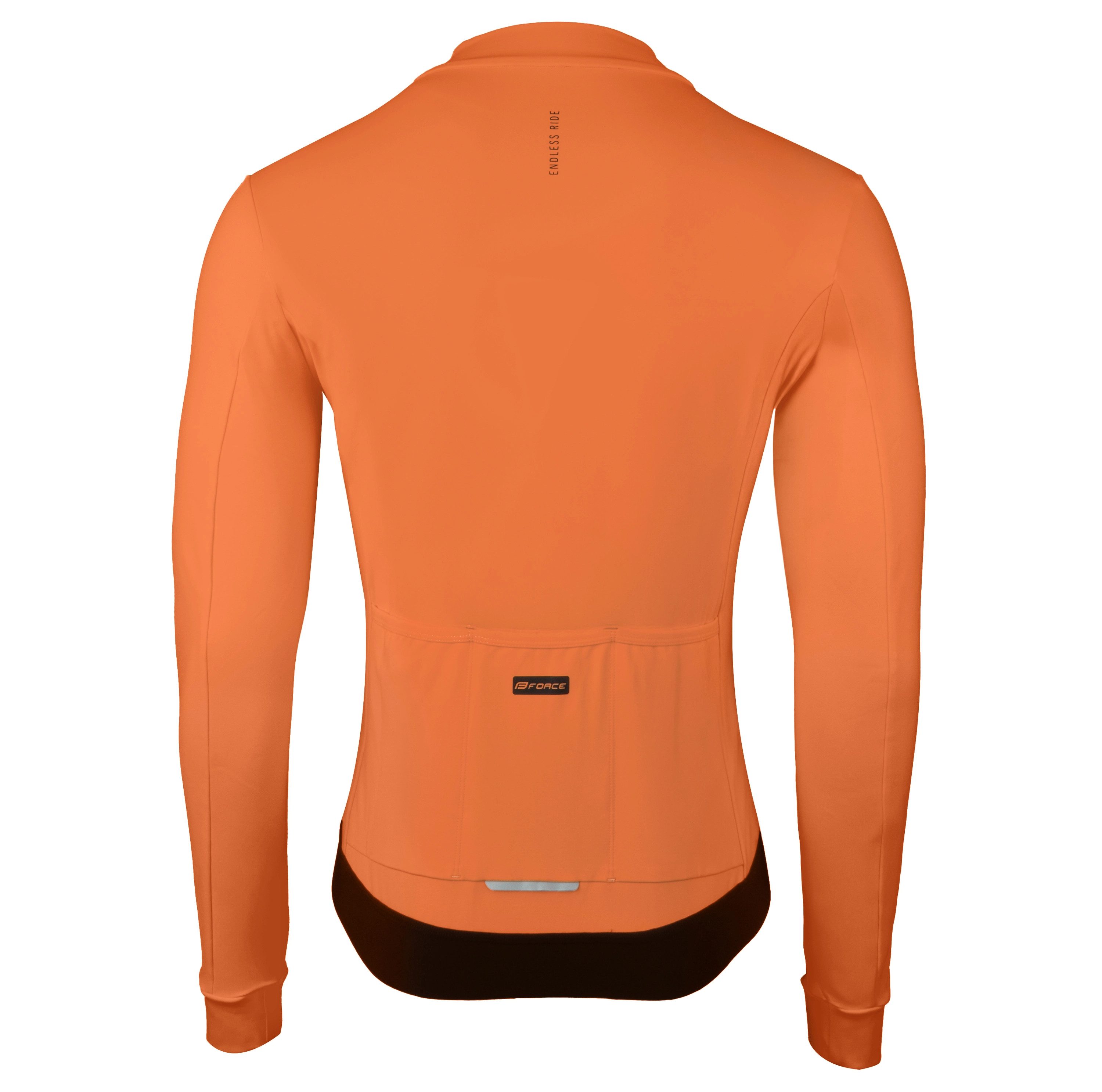 FORCE Radtrikot FORCE Jersey ENDLESS Orange gefüttert für +5°C bis +15°C