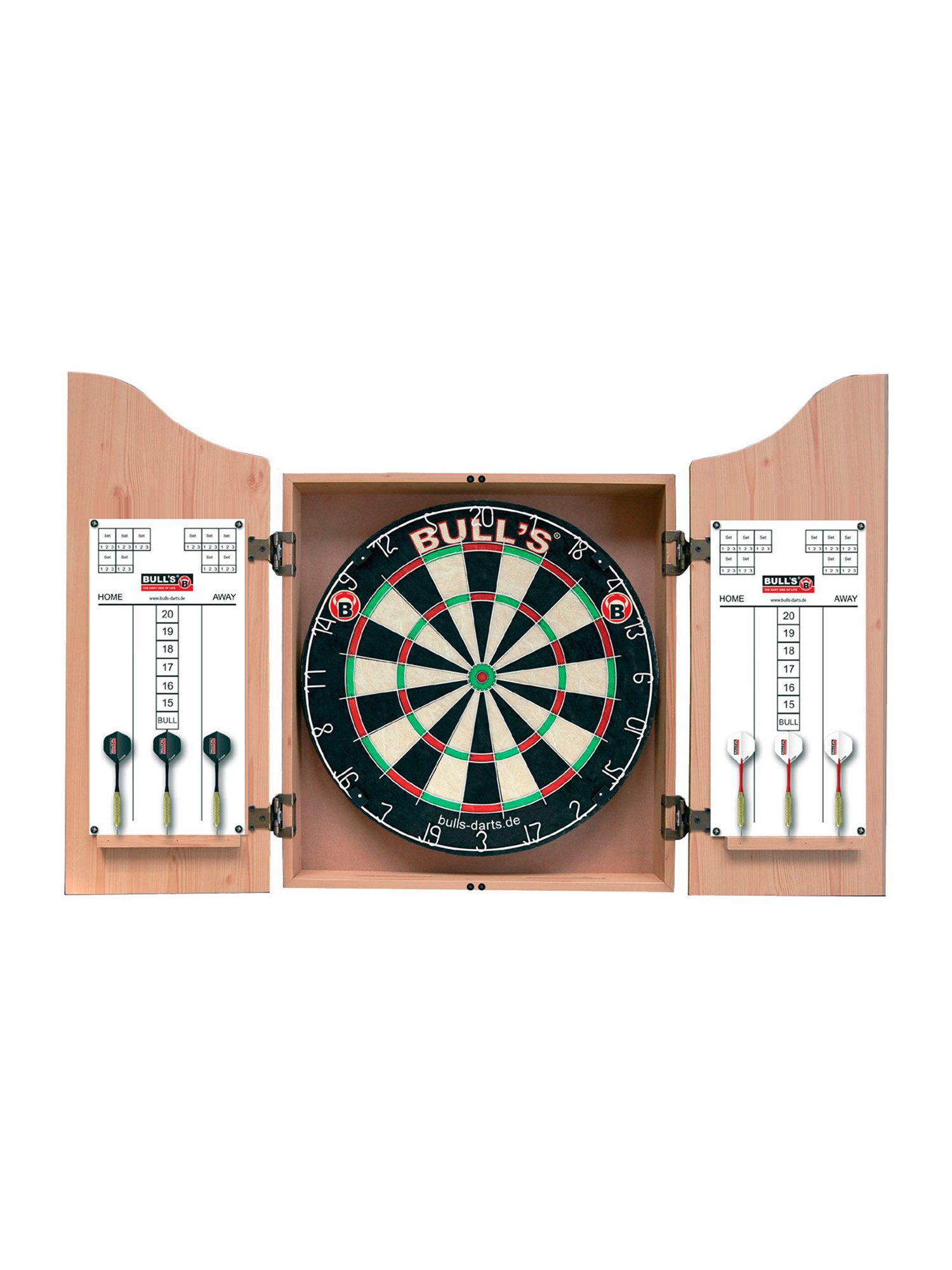 BULL'S Dart-Wandschutz Classic Dartstation Boardschutz Set inkl. Schreibtafel Wischer, unisex neutral