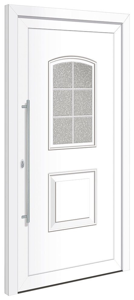 RORO Türen & Fenster Haustür Otto 10, BxH: 100x210 cm, weiß, ohne Griff,  inklusive Türrahmen