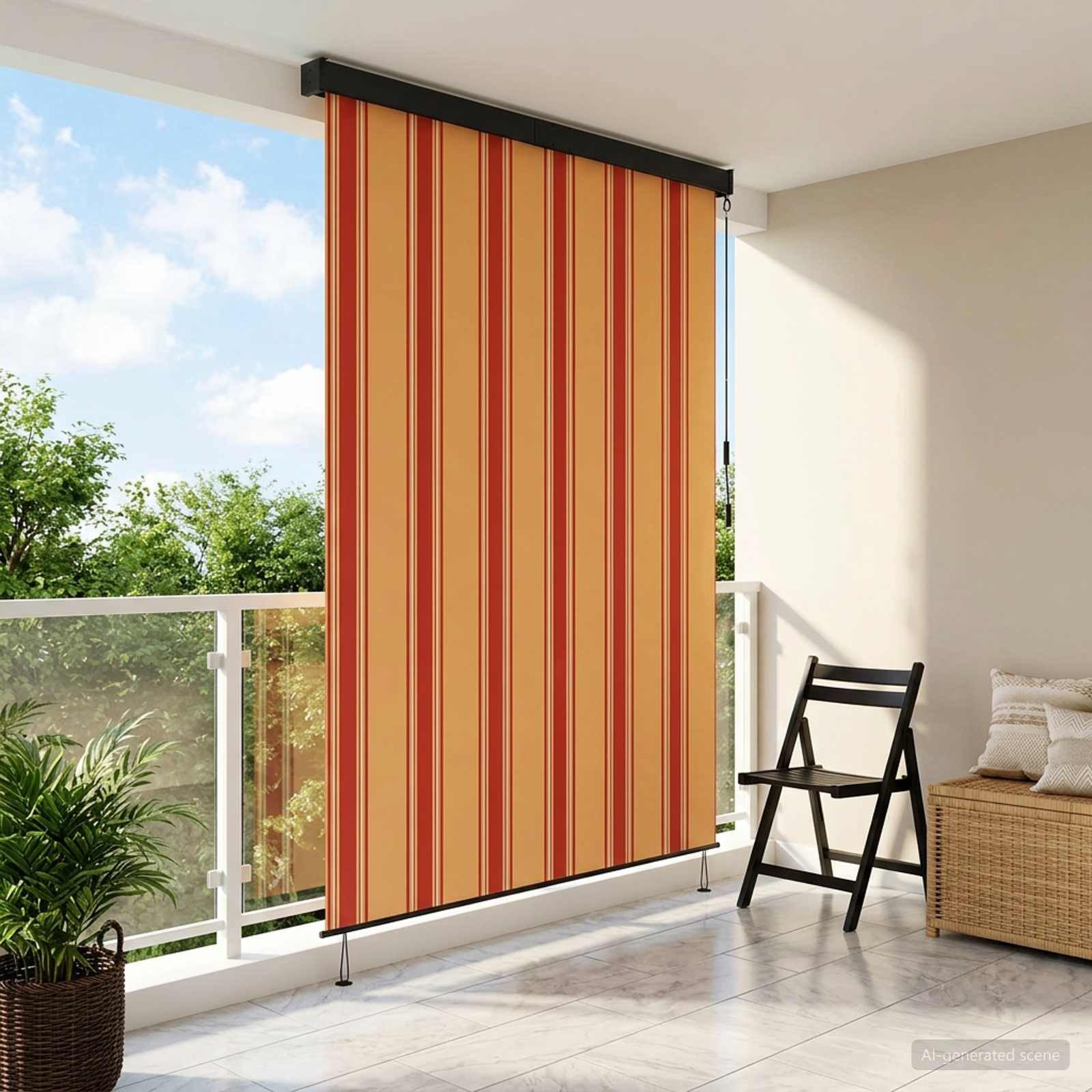 Rollo Rollo Mehrfarbig 80 x 250 cm Stoff und Aluminium, vidaXL