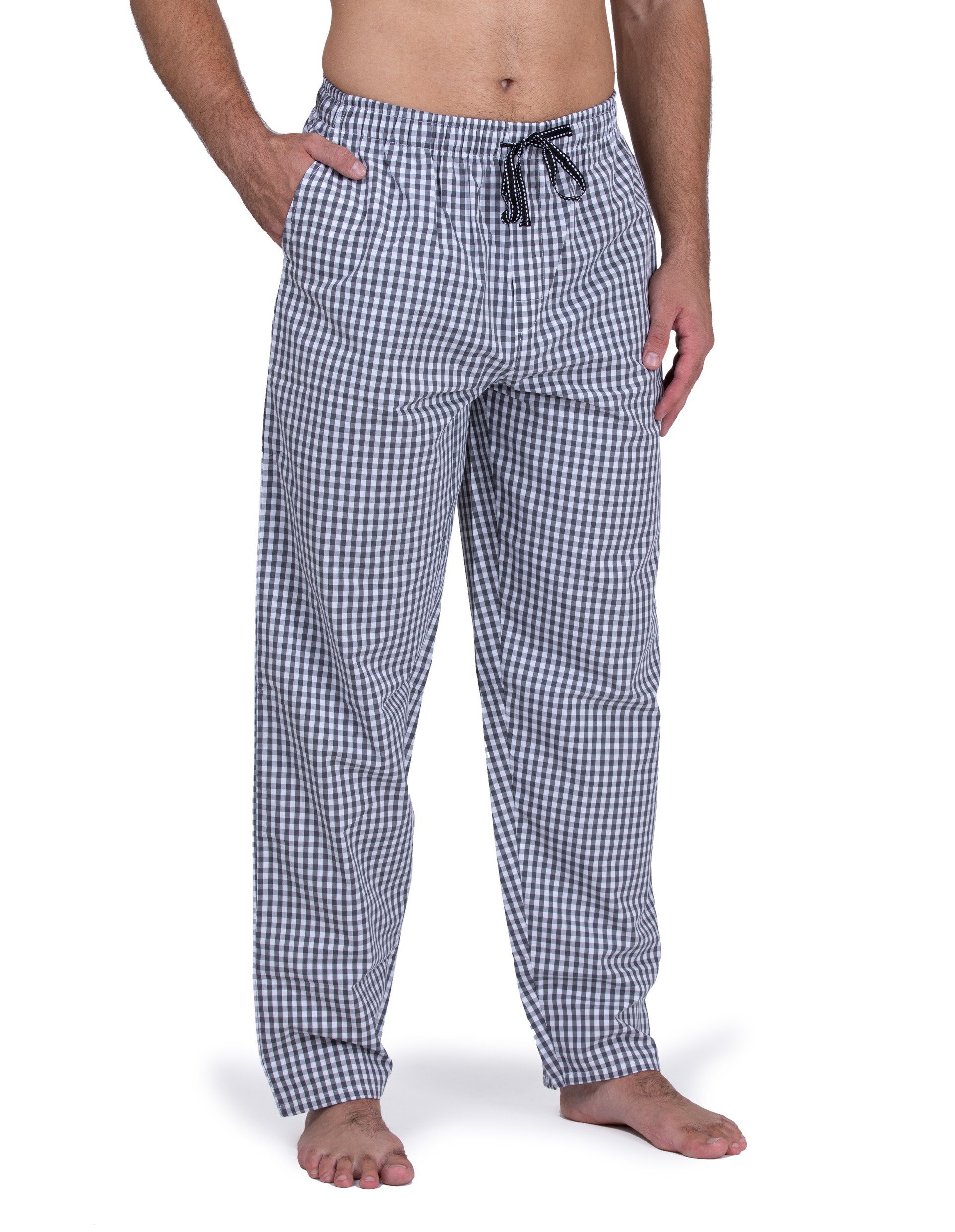 Moonline Schlafhose Herren Webhose Freizeithose Loungewear günstig online kaufen