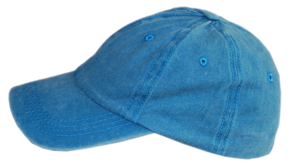 Baseball Cap Basecap aus 100% Baumwolle – verstellbare Jeans-Cap im Washed-Look
