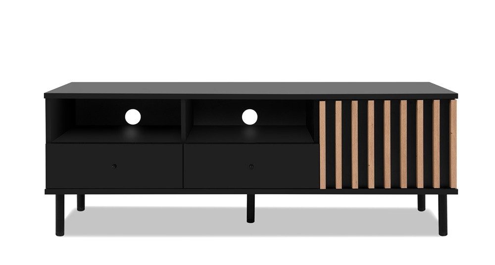 Finori Lowboard Lowboard TV-Board Monza, Artisan Oak / schwarz