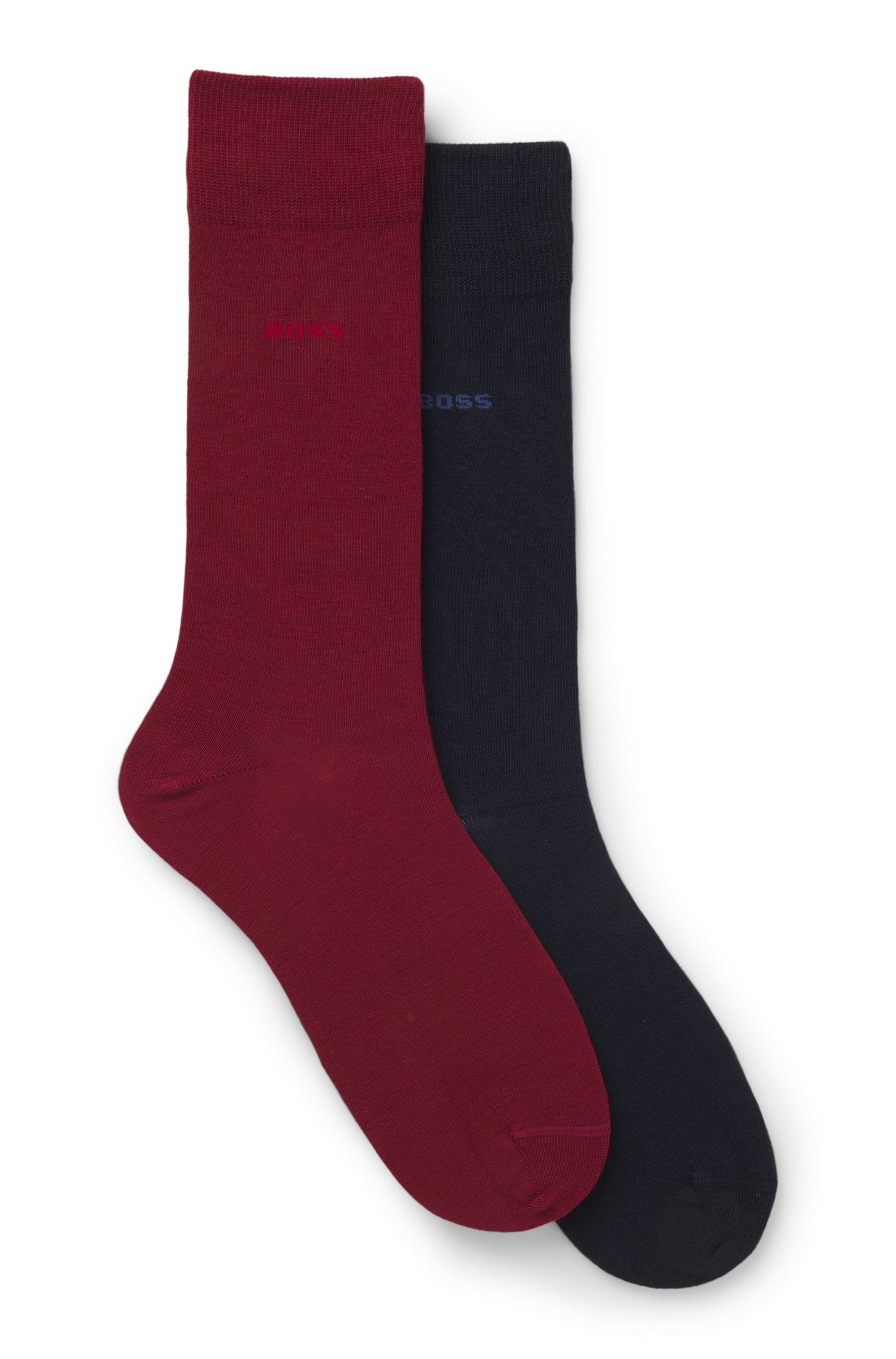 BOSS Businesssocken 2P RS Uni CC (Packung, 2-Paar, 2er) mit Markenlogo