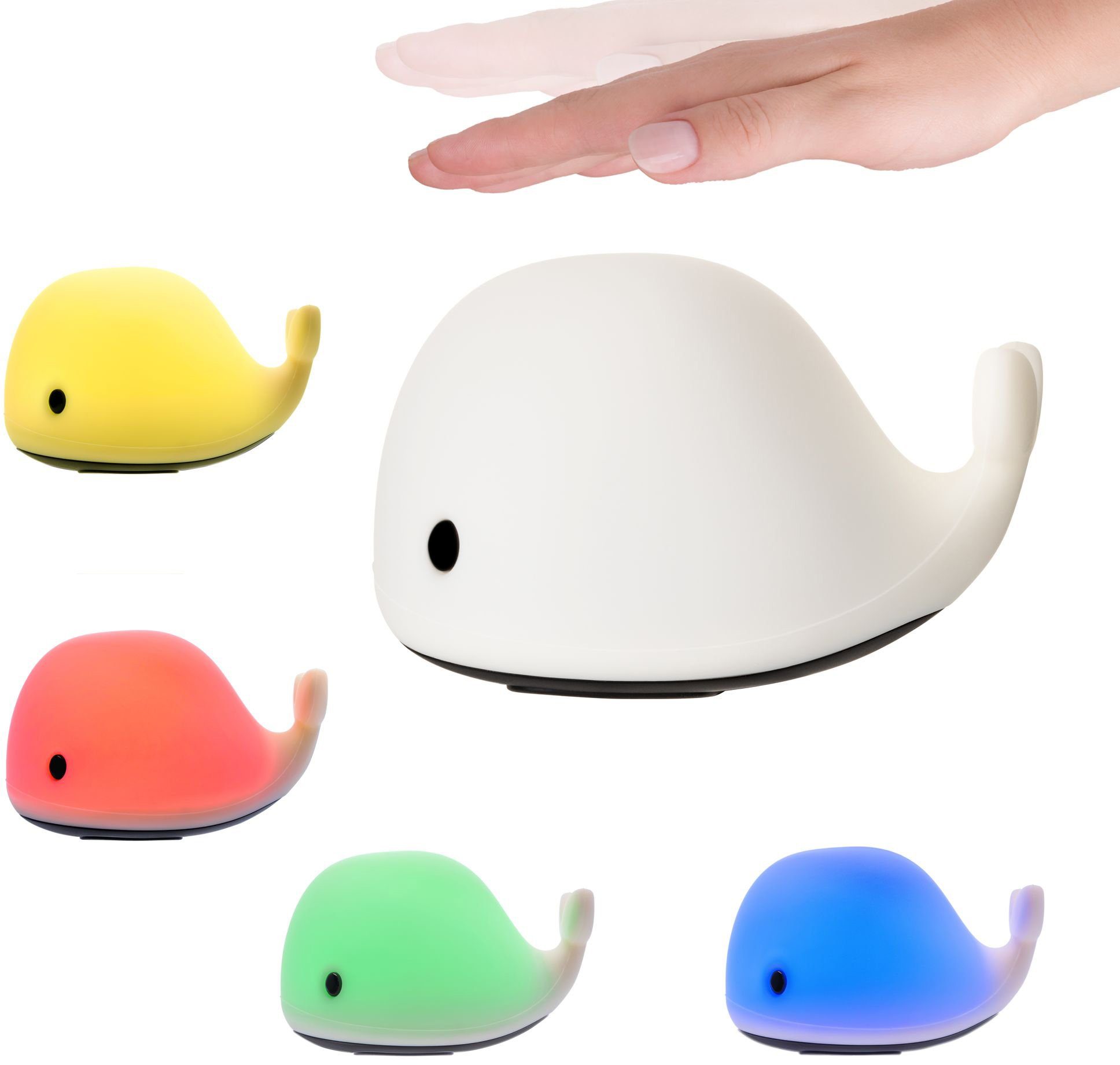 Pauleen LED Nachtlicht Good Night, Farbwechsel, LED fest integriert, Farbwechsler, LED-Modul, Wal