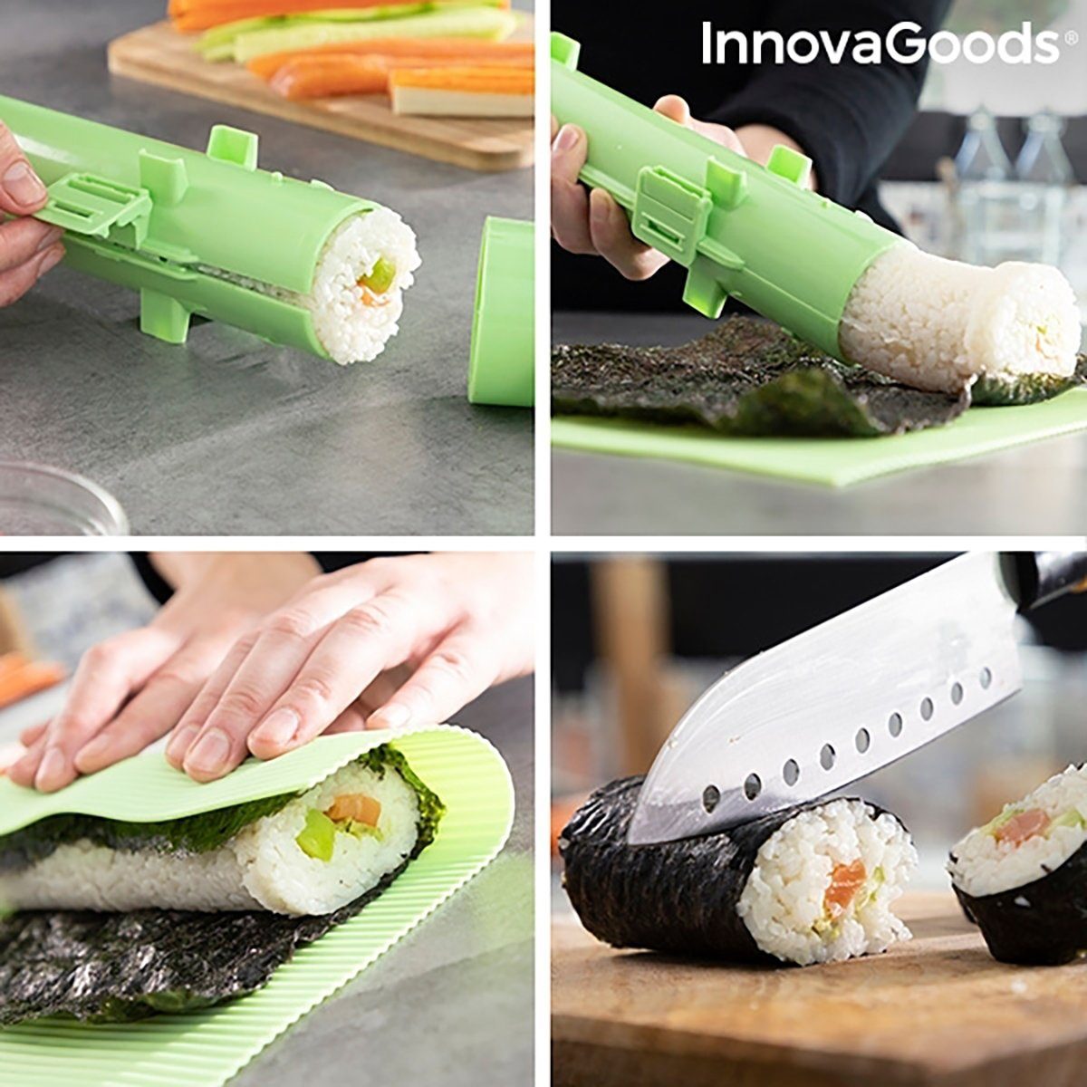 InnovaGoods Sushi-Roller »SUSHI-SET MIT REZEPTEN SUZOOKA INNOVAGOODS  3-TEILIG«, Ohne BPA