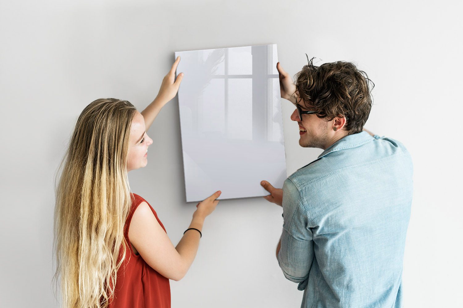 Tulup Magnettafel Memoboard aus Glas Notiztafel mit 5 Magneten, Marker und Schwamm – Bild 3 von 5