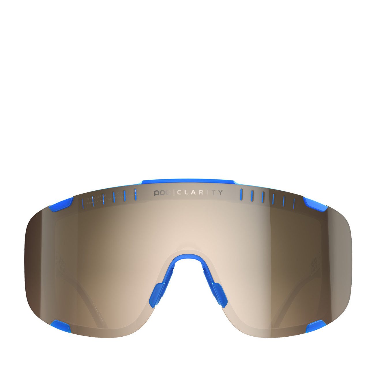 POC Sportbrille POC Devour Sunglasses Opal Blue Translucent Brown Silver Mirror
