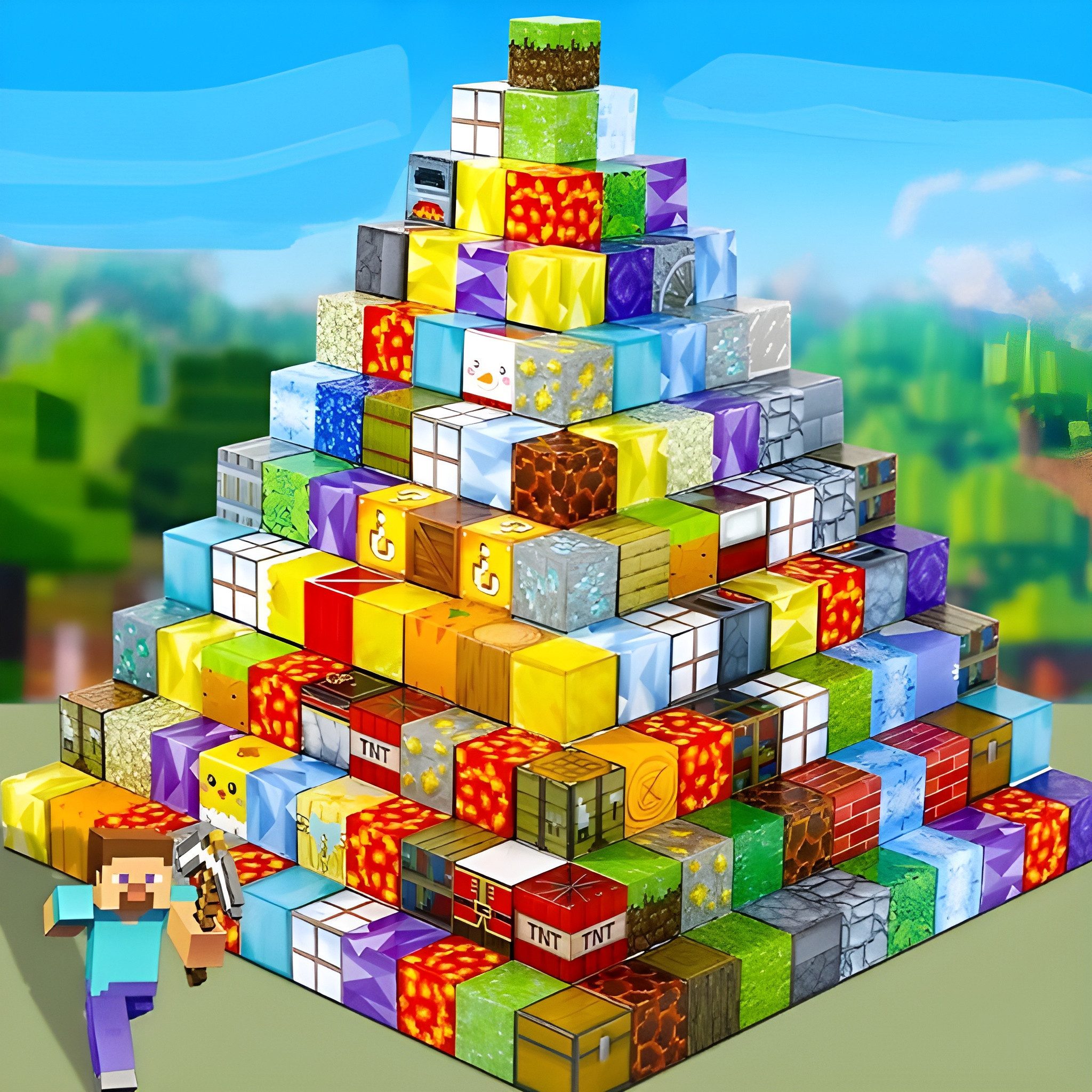 Athlix Magnetische Bausteine Bauwelt Spielzeug Jungen Mine Geschenk Craft Magnetspielbausteine, (300 St), zufällige Steine - unendliche Baumöglichkeiten