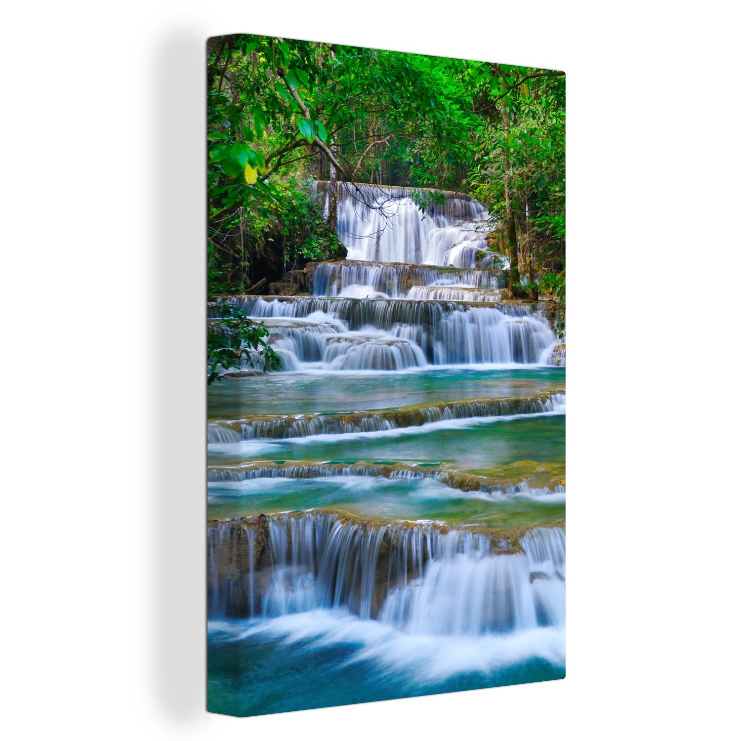OneMillionCanvasses® Leinwandbild Wasserfall - Bäume - Natur - Dschungel, F günstig online kaufen