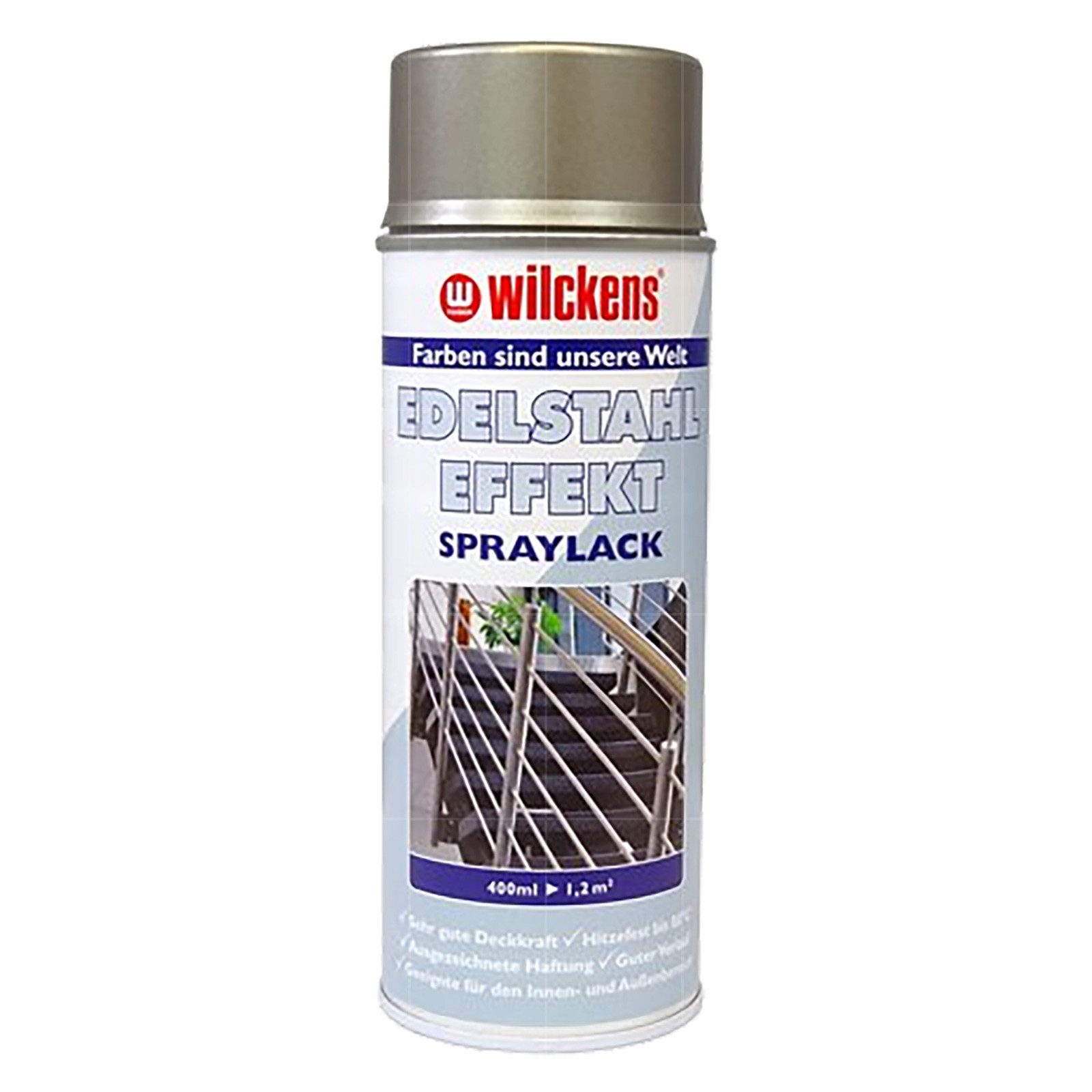 Wilckens Farben Sprühlack Edelstahl Effekt Spraylack 0,4 LTR