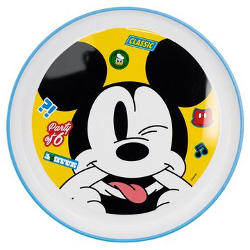 Disney Kindergeschirr-Set Disney Mickey Maus Kinder Geschirr-Set 3 tlg (3-tlg), 1 Personen, Kunststoff, antirutsch Becher Teller Schüssel