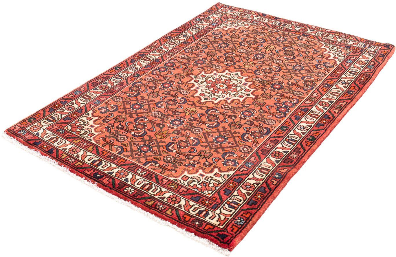 Orientteppich Perser - Nomadic - 150 x 104 cm - rot, morgenland, rechteckig, Höhe: 10 mm, Wohnzimmer, Handgeknüpft, Einzelstück mit Zertifikat | Kurzflor-Teppiche