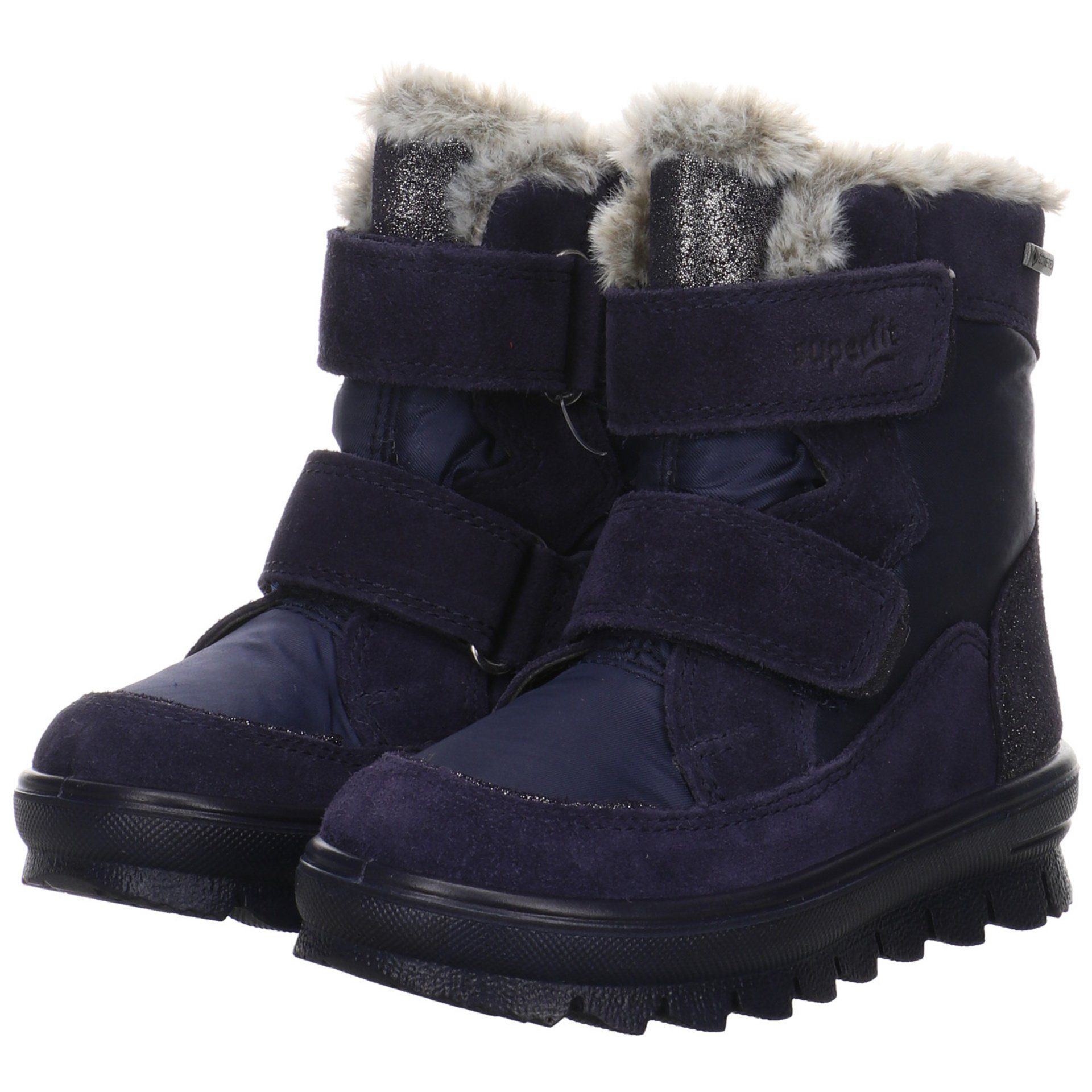 Superfit Flavia Boots blau Leder-/Textilkombination Leder-/Textilkombination uni Winterboots