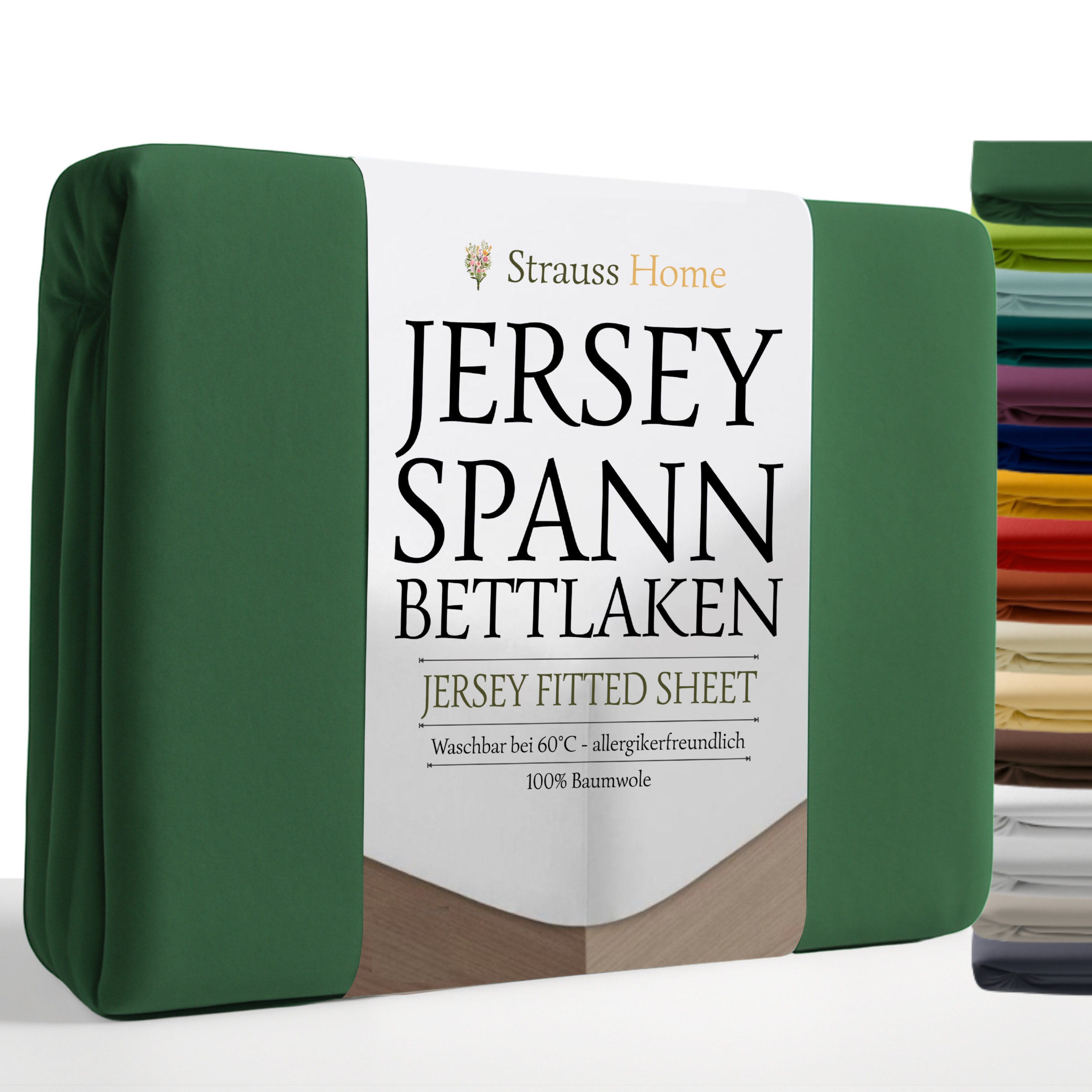 Strauss Home Spannbettlaken Premium, Gummizug: Rundumgummi, günstig online kaufen