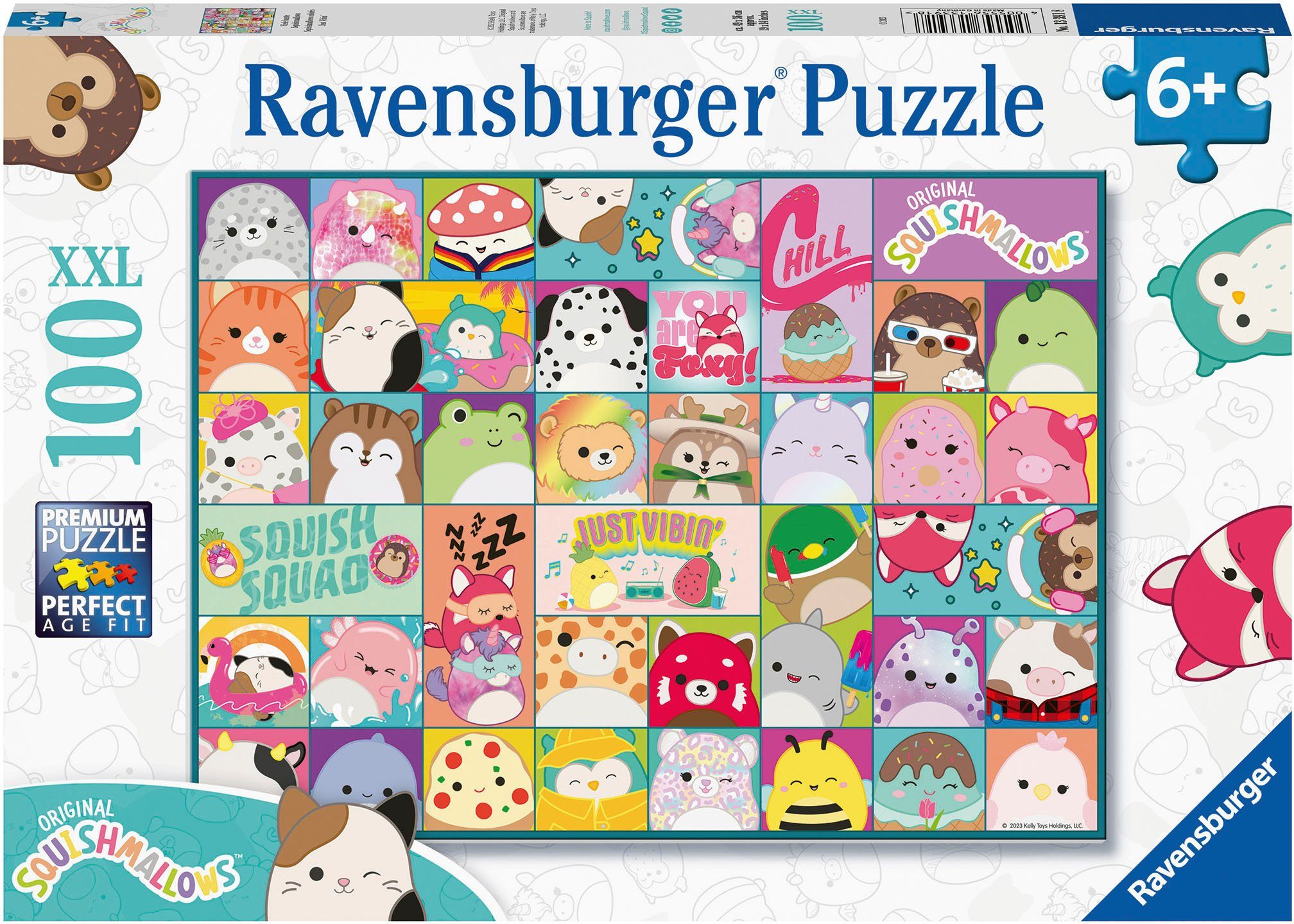 Ravensburger Puzzle Squishmallows, Viele bunte Squishmallows, 100 Puzzleteile