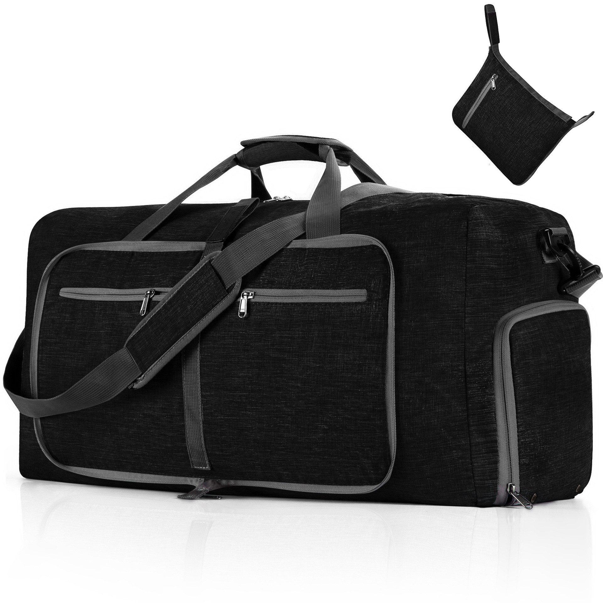 AURIVION Reisetasche Reisetasche faltbar & wasserfest, großes Fassungsvermögen, leicht (Set, 1-tlg., 1× Faltbare Reisetasche mit großem Fassungsvermögen), Ideal für Reisen, Sport und Alltag