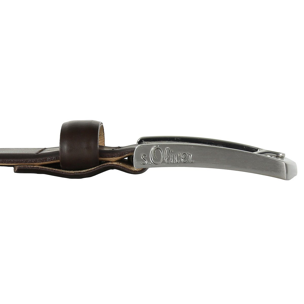 s.Oliver Ledergürtel Herren Leder Dornschließe Gürtel Ledergürtel 98.899.95.1777-8885