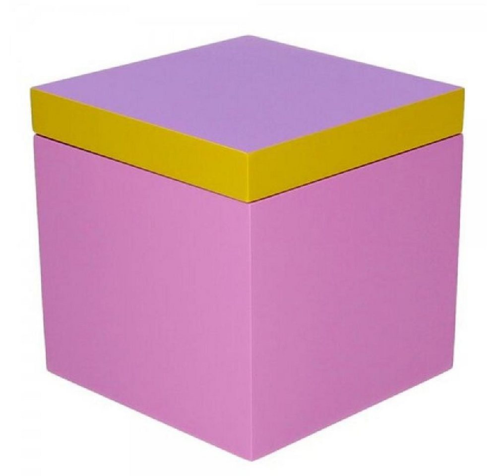 Giftcompany Aufbewahrungsbox Aufbewahrungsbox Neo Quadratisch Lila Gelb Rosa (13x13x13cm)