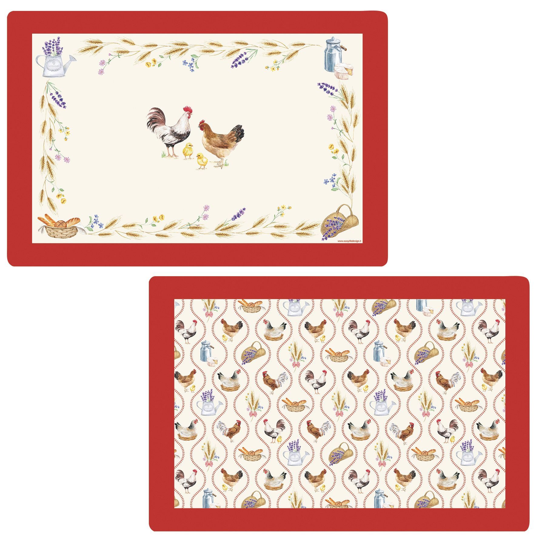 EasyLife Platzset Country Life, Spülmaschinengeeignet, Mehrfarbig, Motiv: H günstig online kaufen