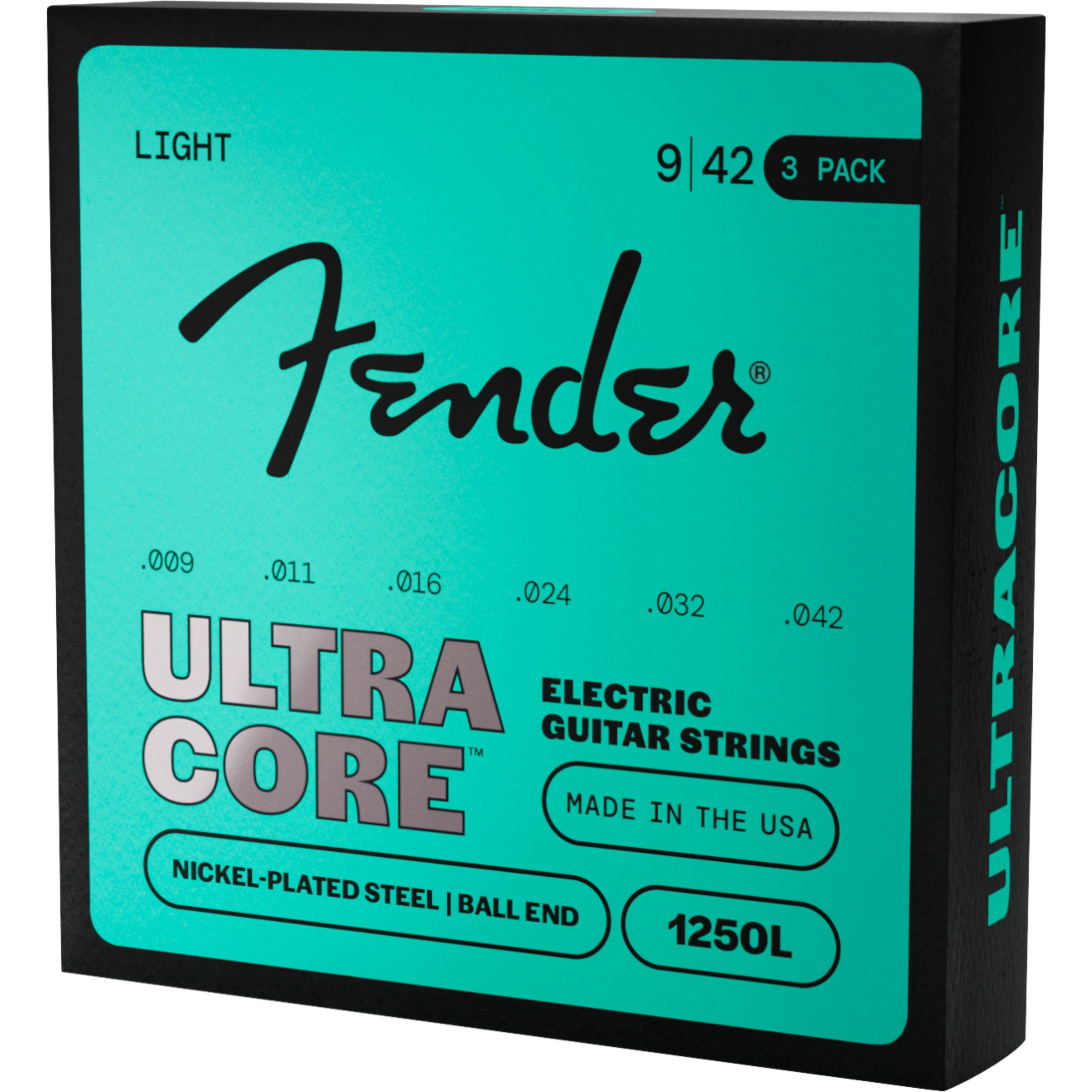Fender Saiten, 1250L Ultracore 09-42 - 3-Pack - E-Gitarrensaiten