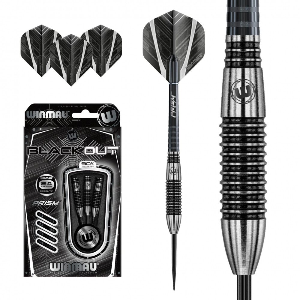 Winmau Dartpfeil Winmau Steeldart Blackout 1043 - Präzisions-Dart.