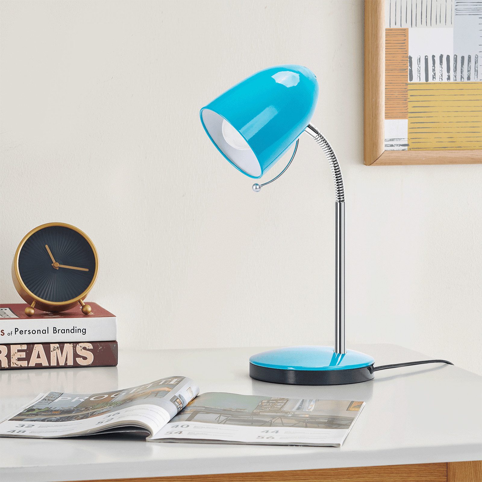 Aigostar Schreibtischlampe mit flexibler metallarm tischlampe mit kabel,ohn günstig online kaufen