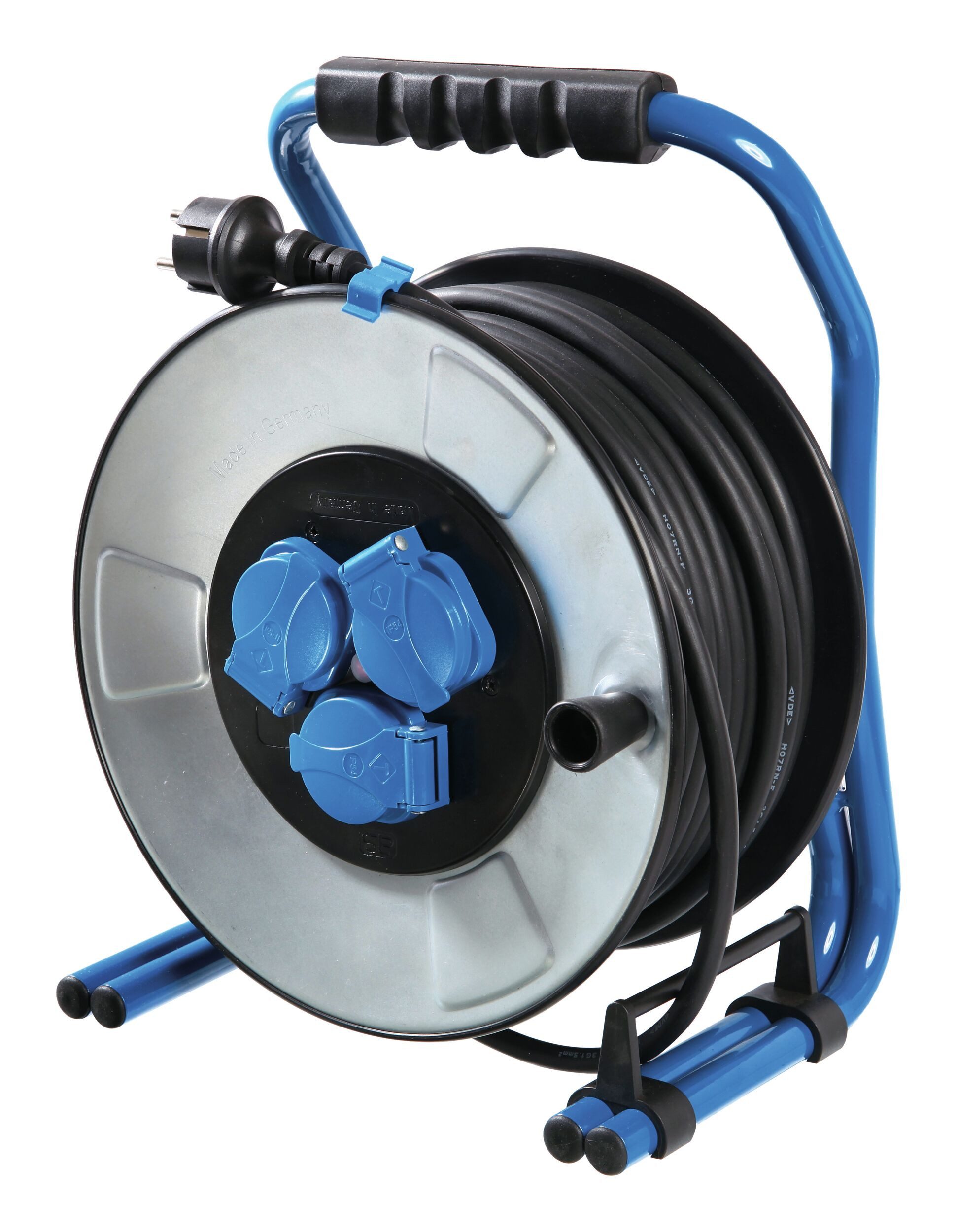 Brennenstuhl Kabeltrommel Standard S Leer – 50 M Kapazität, Mit 4-fach-Stecker, Trommel-Ø 290 Mm