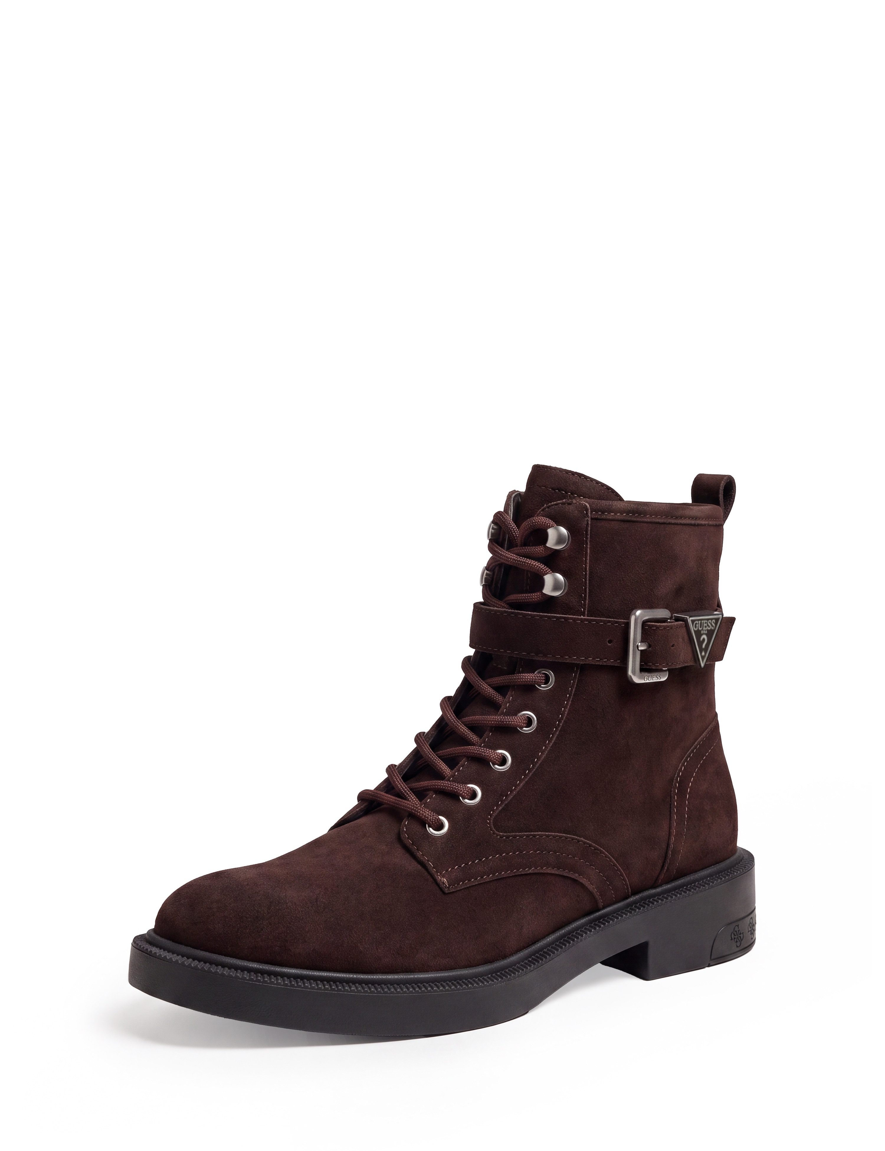 Guess FELLINI2 Schnürstiefelette Schnürboots, Herbst-Stiefelette mit Zierschnalle am Schaft
