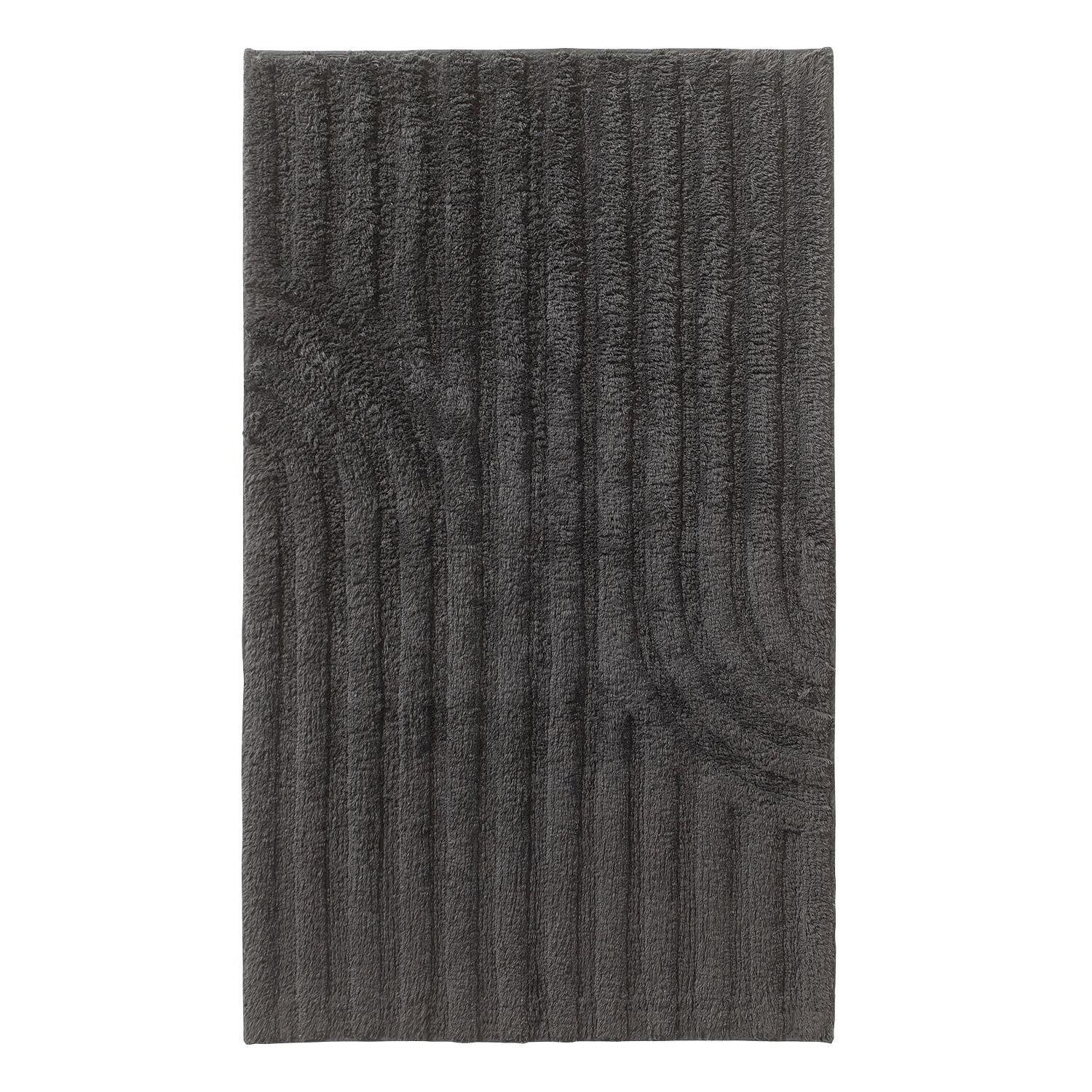 casa NOVA Badematte MINORI, Anthrazit, Baumwolle, rechteckig, waschbar bis 40 °C, L 120 x B 70 cm