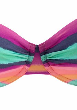 LASCANA Bügel-Bikini-Top Rainbow, mit seitlicher Regulierung