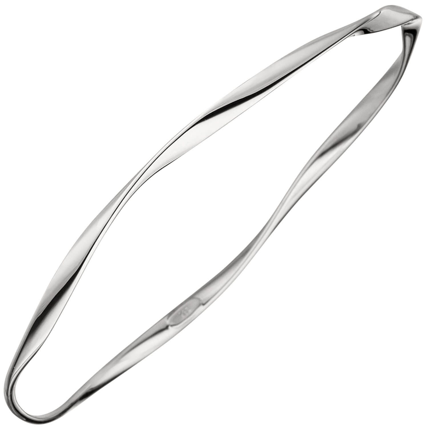 Schmuck Krone Armreif Armreif Armband 925 Silber gewellt 2,9mm schmal, Silber 925