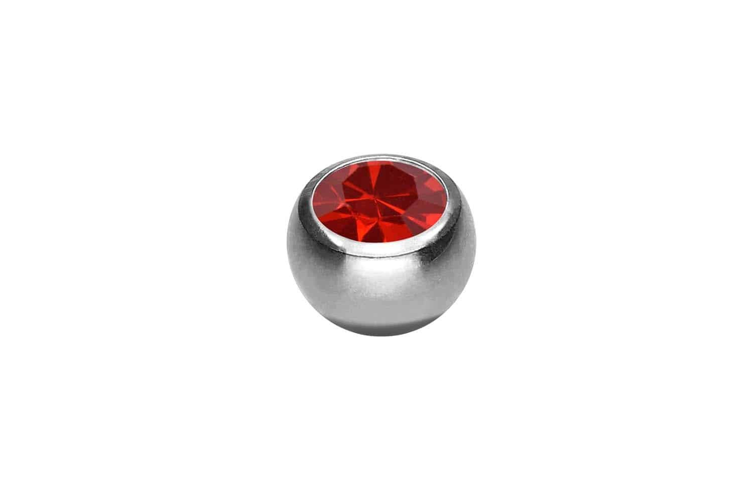 PIERCINGLINE Piercing-Set Chirurgenstahl Schraubkugel KRISTALL (Schraub-Auf günstig online kaufen