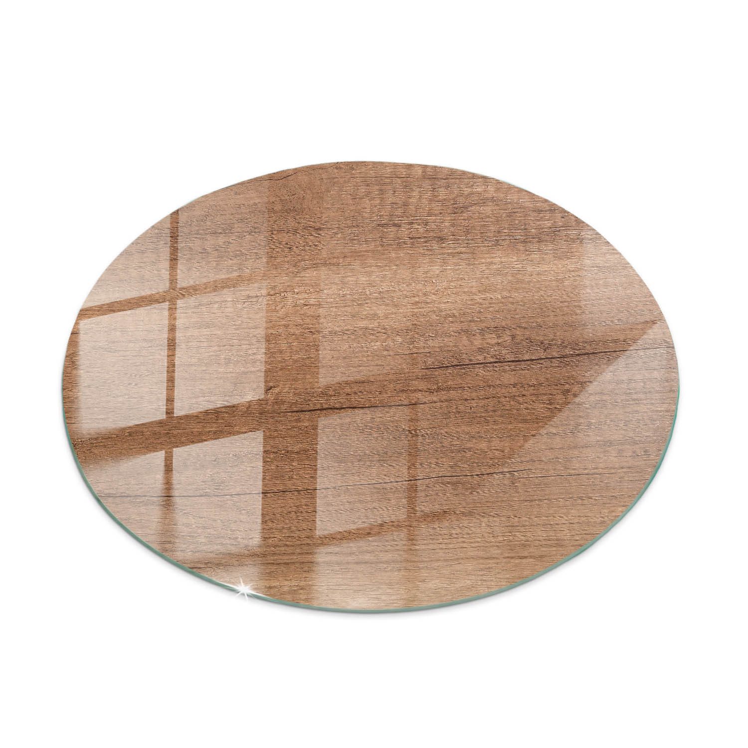 Tulup Tischplatte Bodenplatte Glas Natürliches Holzmuster Glasplatte Меблі