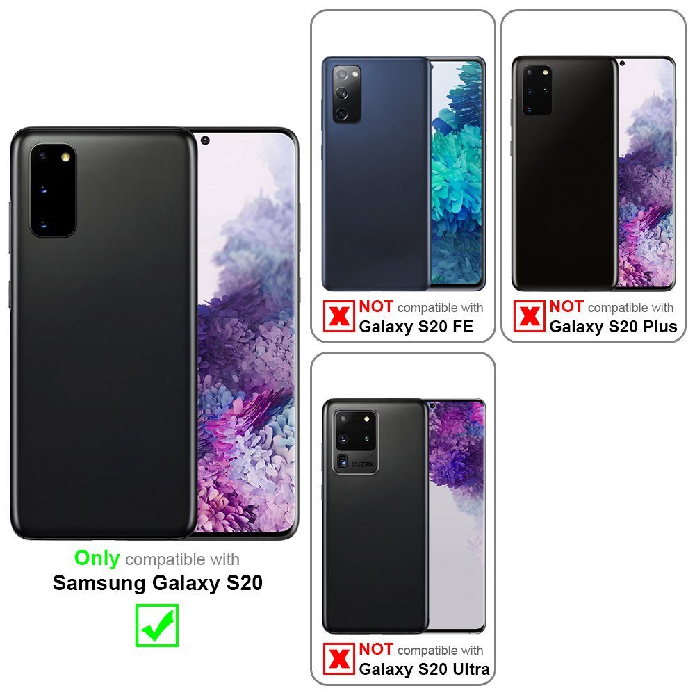 Cadorabo Handyhülle für Samsung Galaxy S20 Hülle Samsung Galaxy S20, Flexible Case Handy Schutzhülle - Hülle - Back Cover 360° Grad