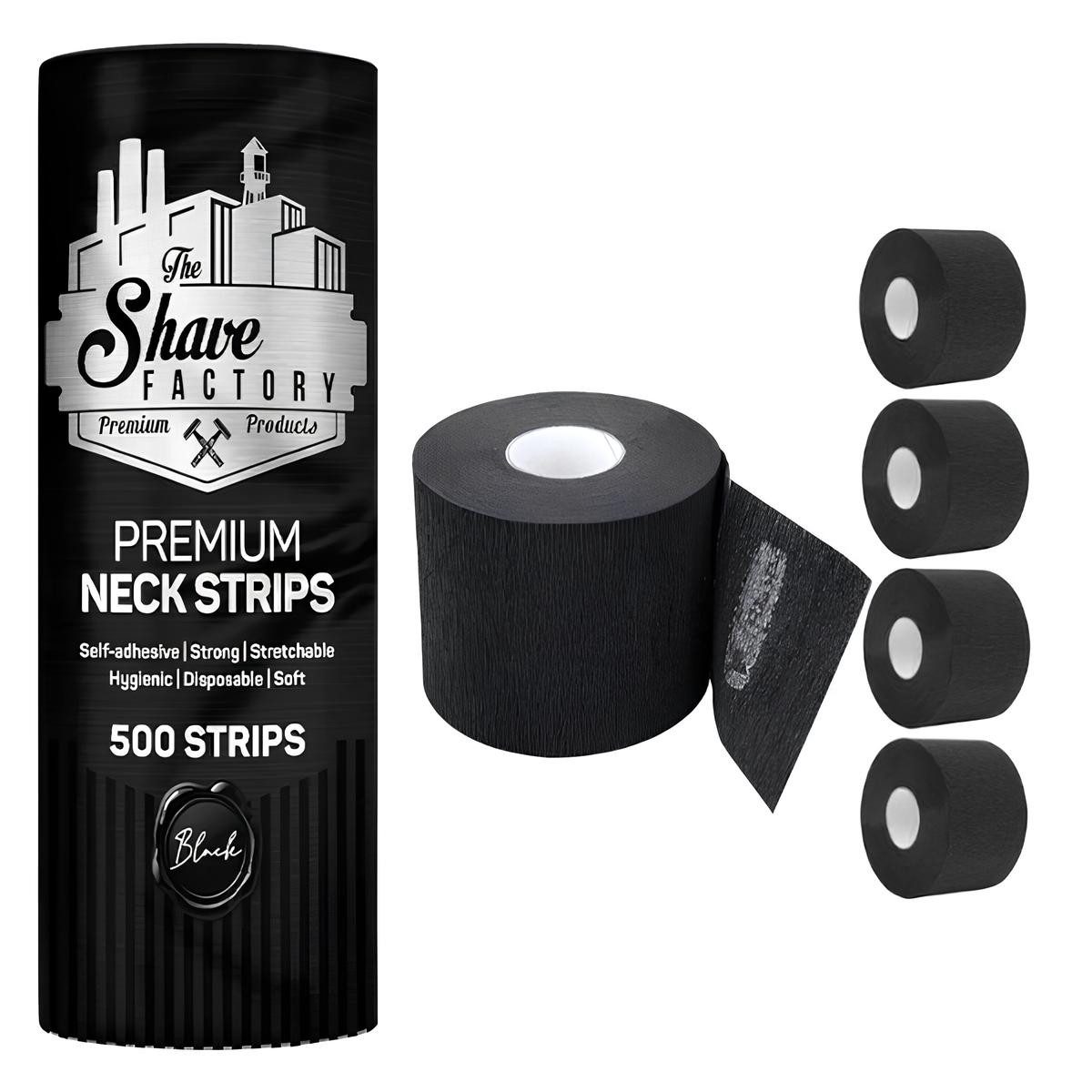 The Shave Factory Kittelschürze Premium Black Neck Strip - Halskrause 5er Rolle (500 Stück), (1-tlg)