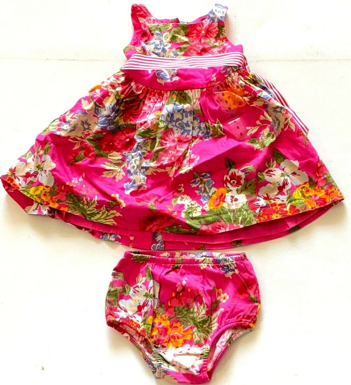 Ralph Lauren Sommerkleid Ralph Lauren kinder Kleider, Ralph Lauren Floral  Sateen Dress Kinder 2 in 1Set Kleid (2, 2-tlg)